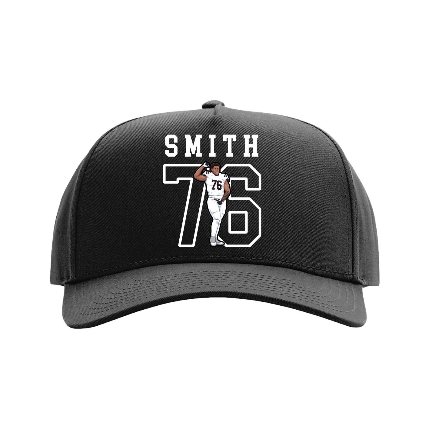 Full Fabric Five-Panel Champ Cap — Shirsey in Black