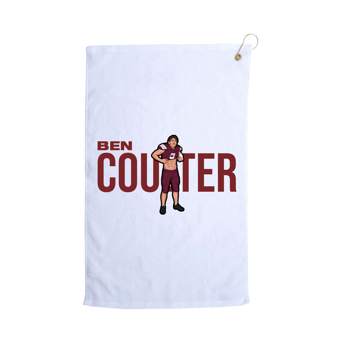 Golf Towel — Player Name in White