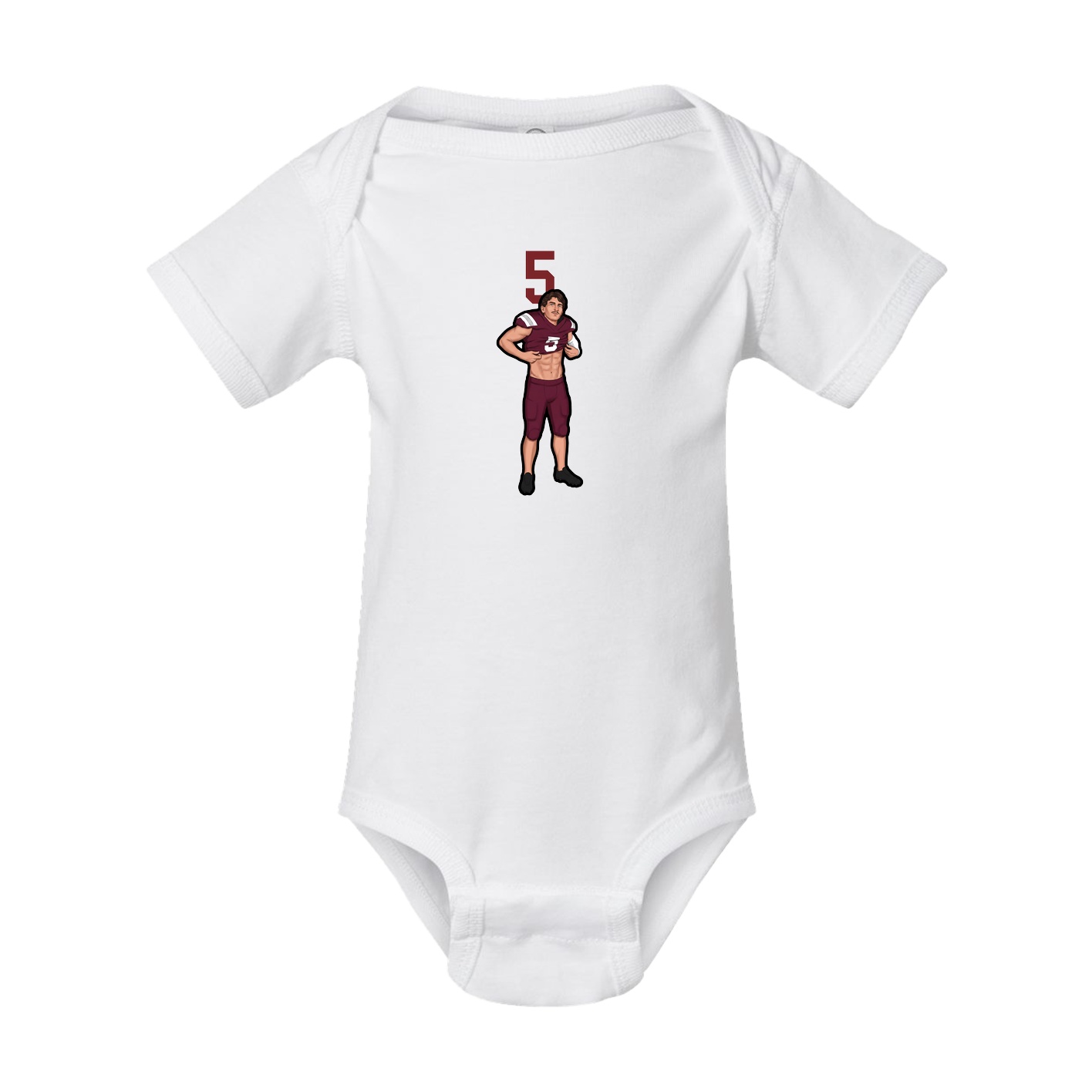Baby Onesie — Number Top in White