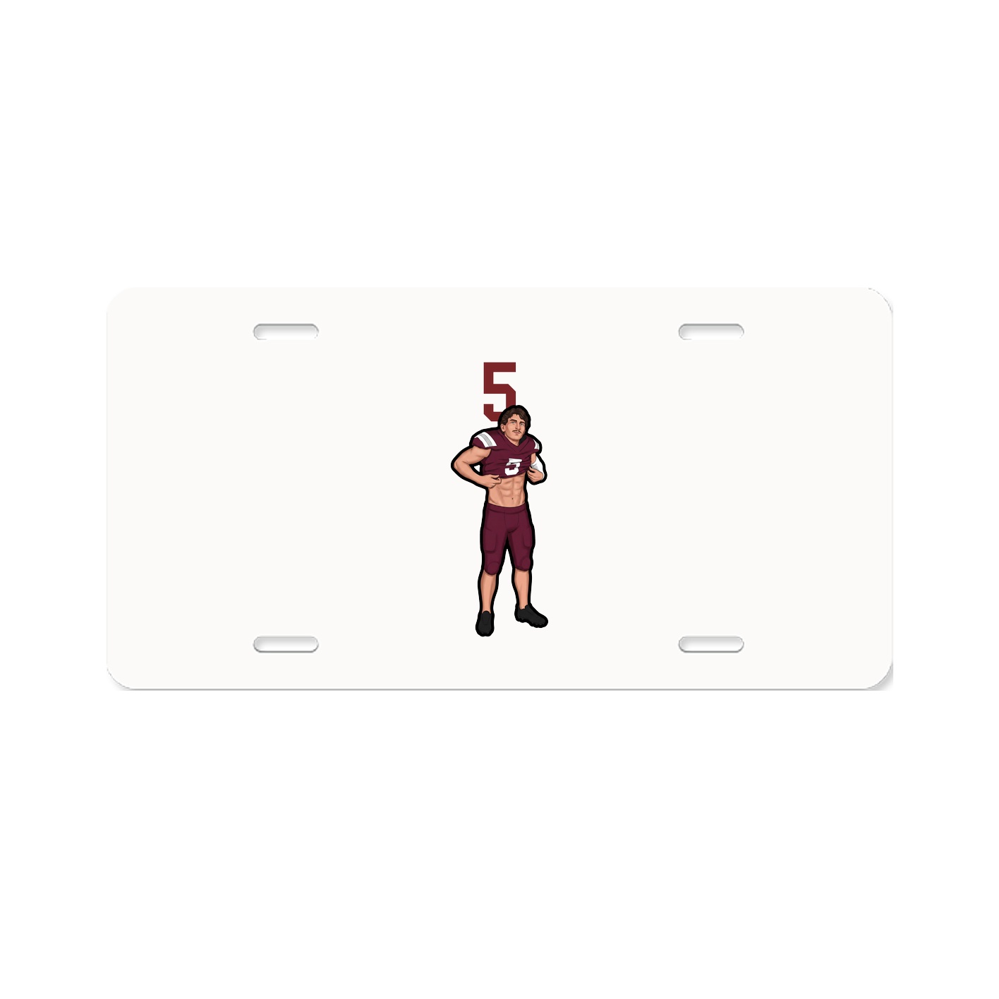 License Plate — Number Top in Classic
