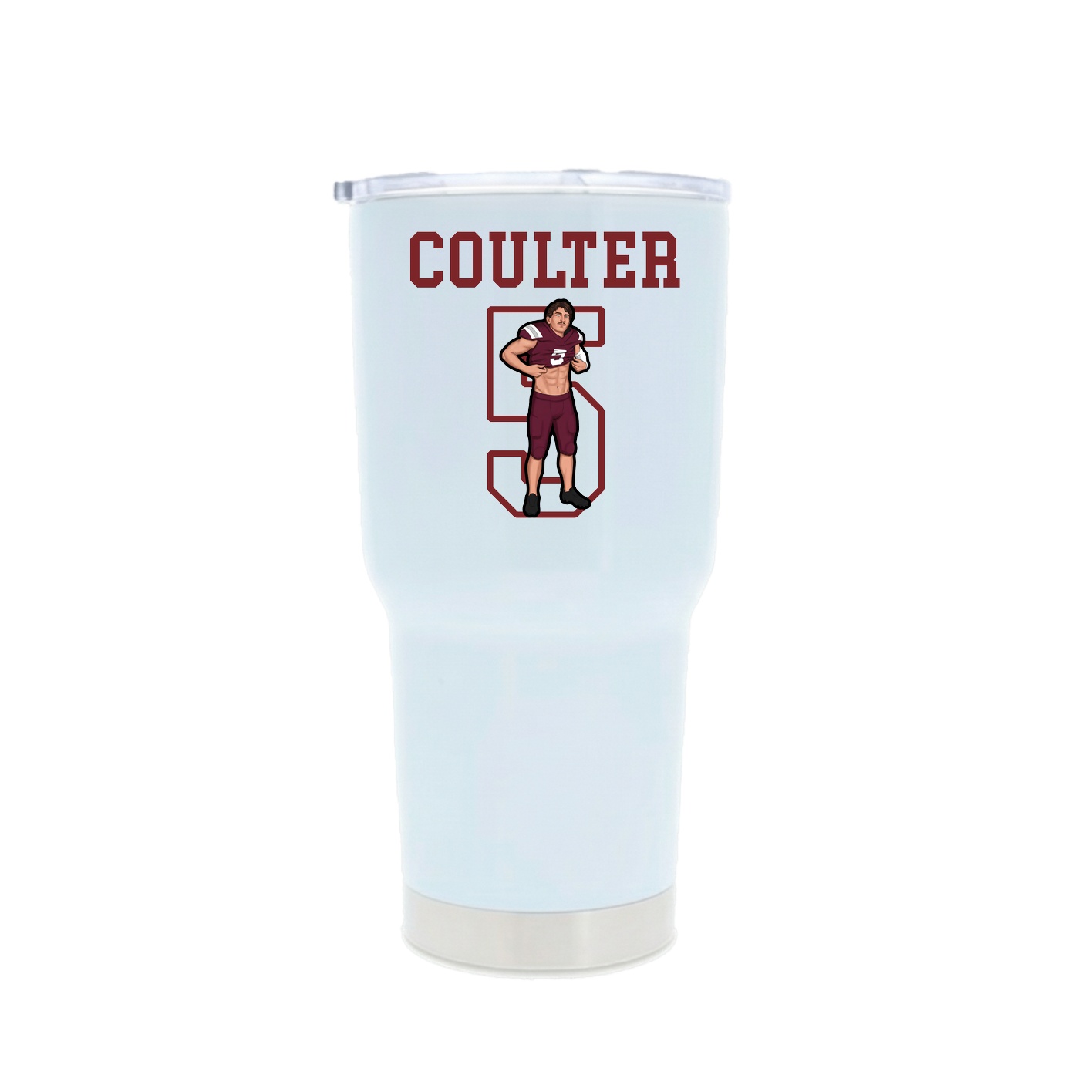 30oz Stainless Steel Tumbler — Shirsey in White