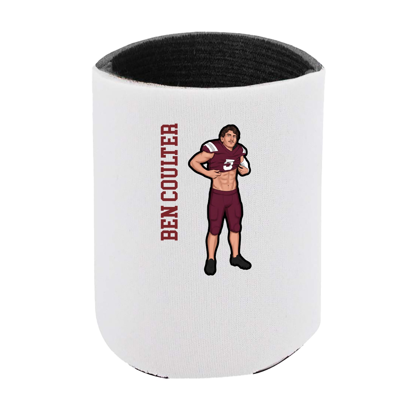 Can Holder — Name Vertical in White