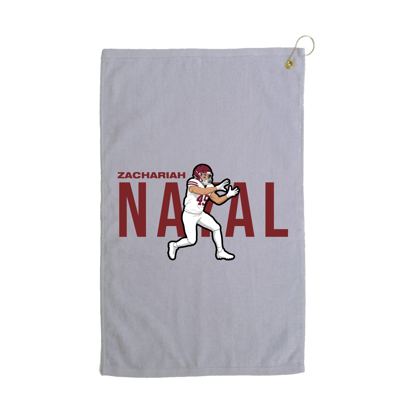 Golf Towel — Player Name in Grey