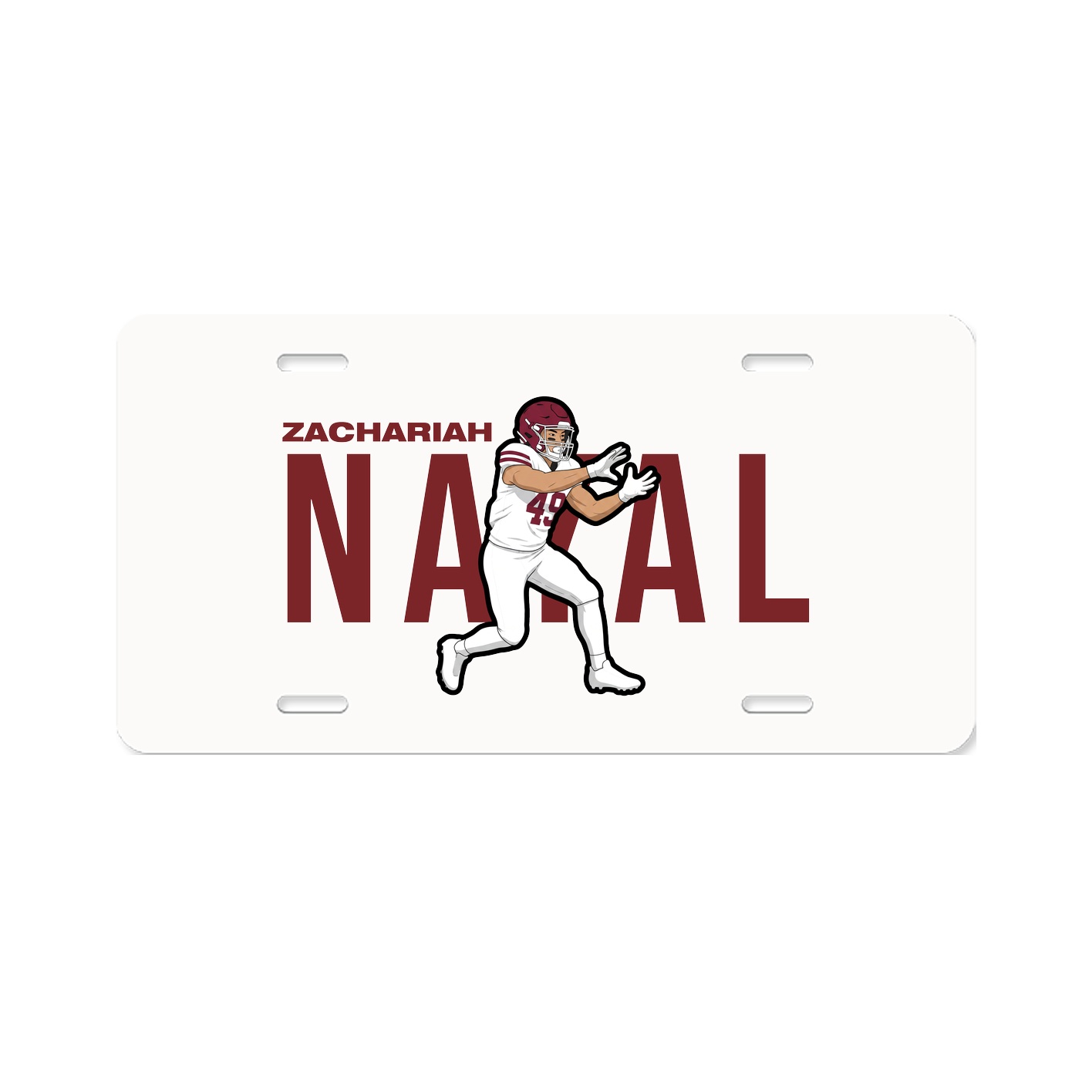 License Plate — Player Name in Classic