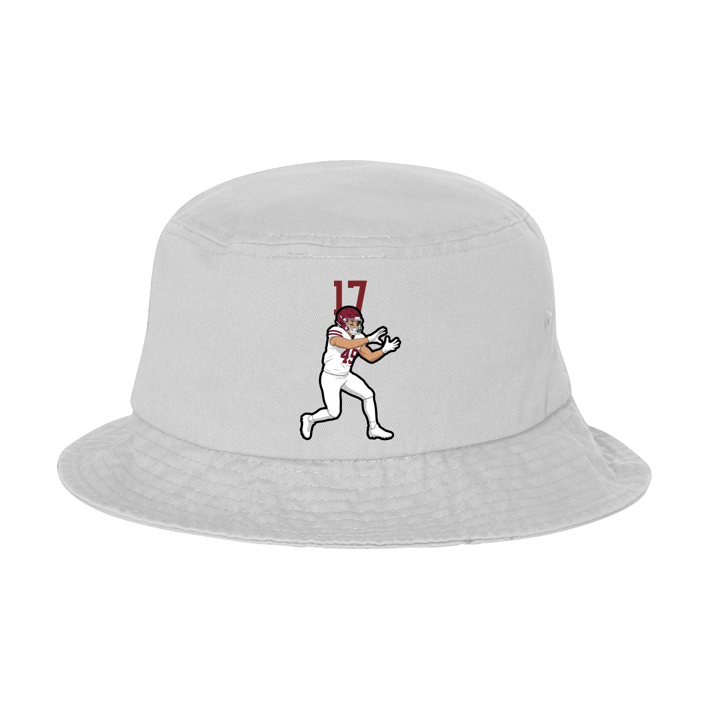 Bucket Cap — Number Top in White