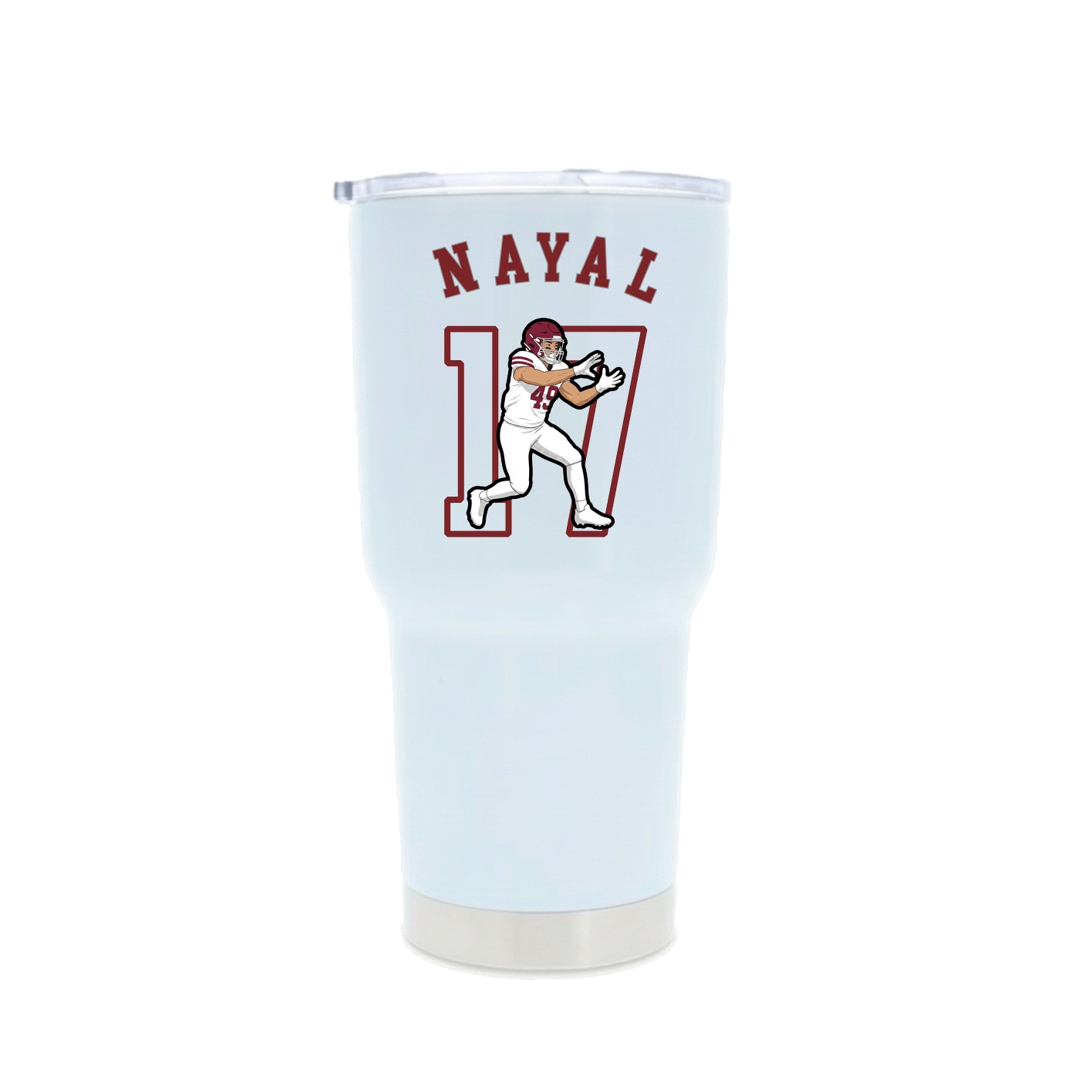 30oz Stainless Steel Tumbler — Shirsey Arch in White