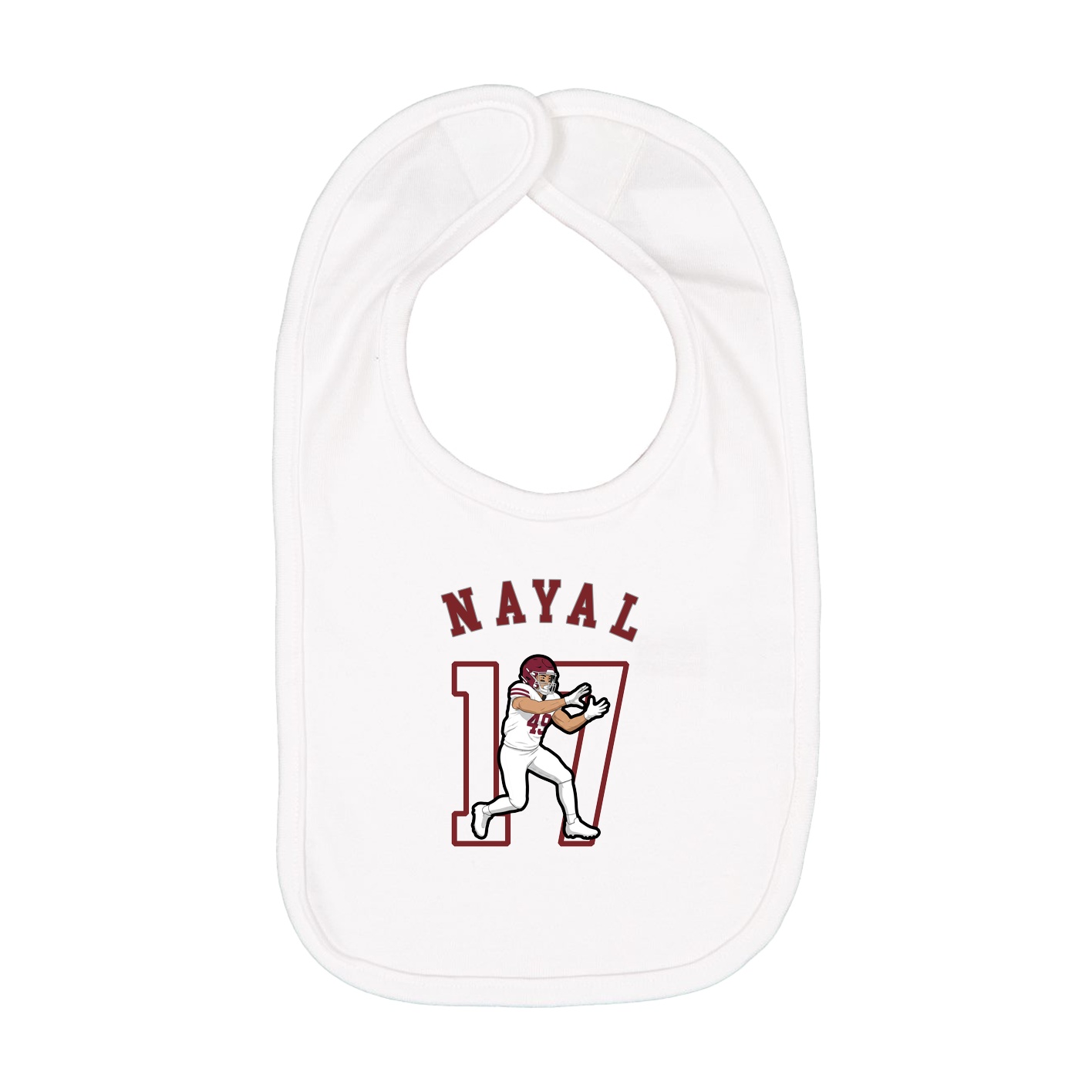 Infant Bib — Shirsey Arch in White