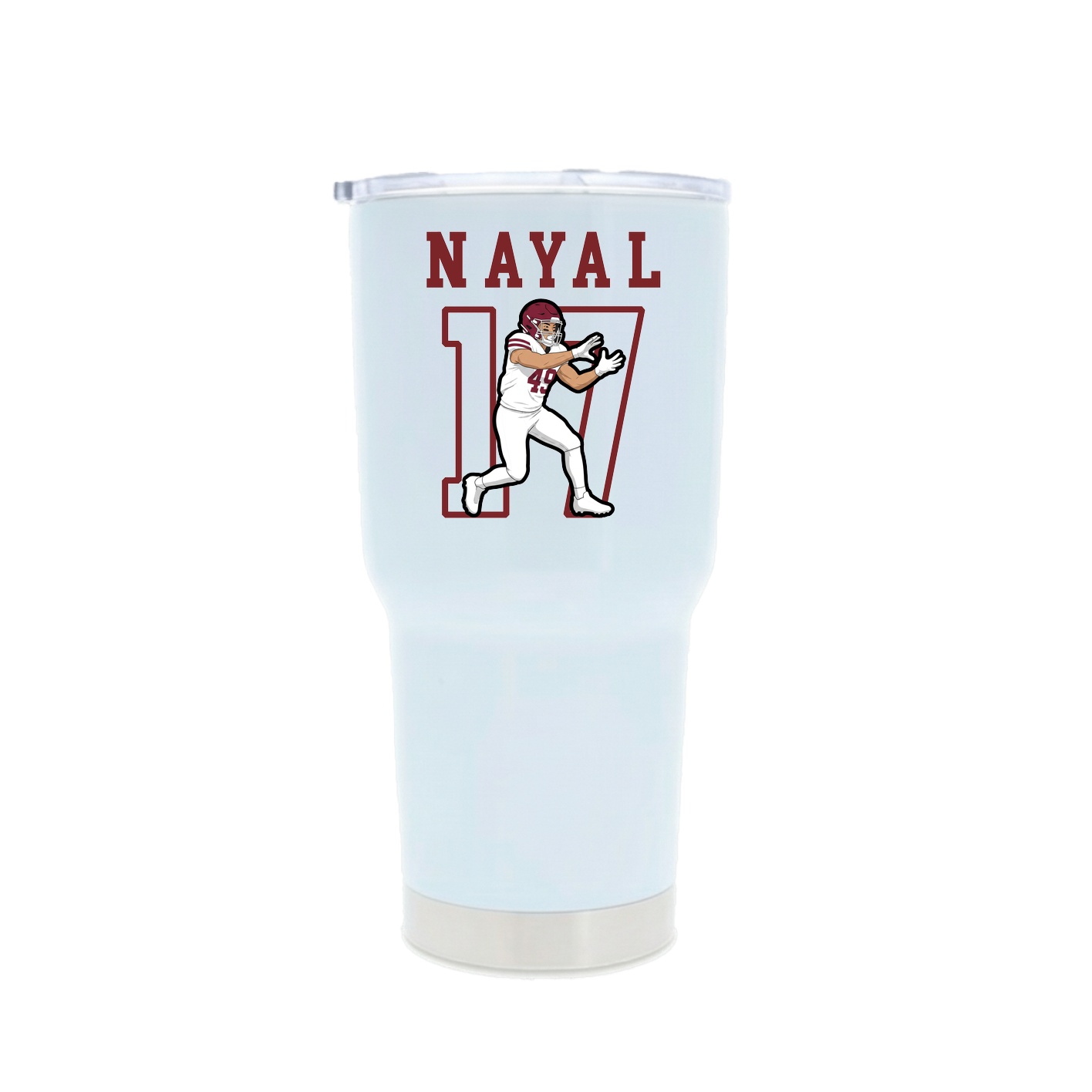 30oz Stainless Steel Tumbler — Shirsey in White