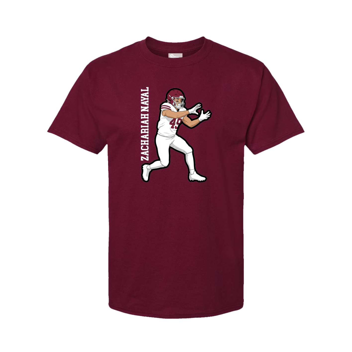 Tee — Name Vertical in Cardinal