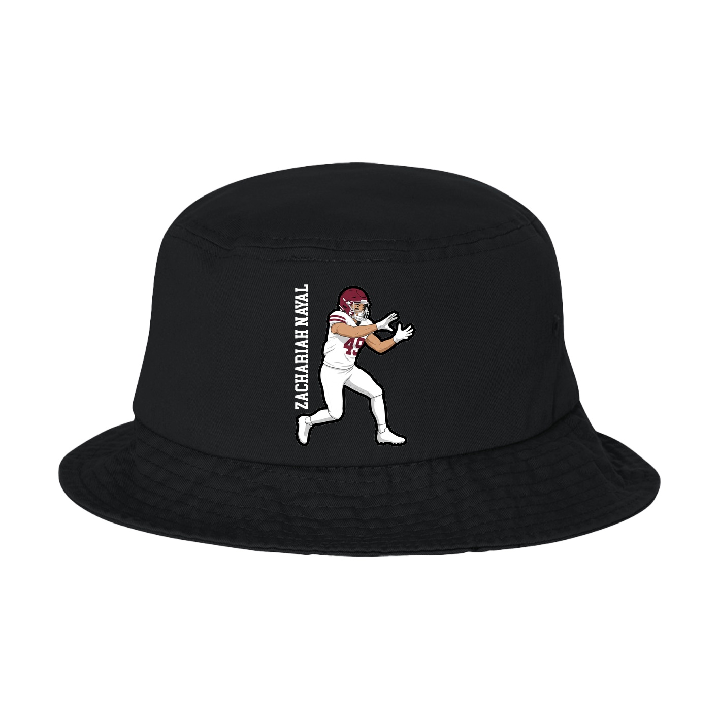 Bucket Cap — Name Vertical in Black