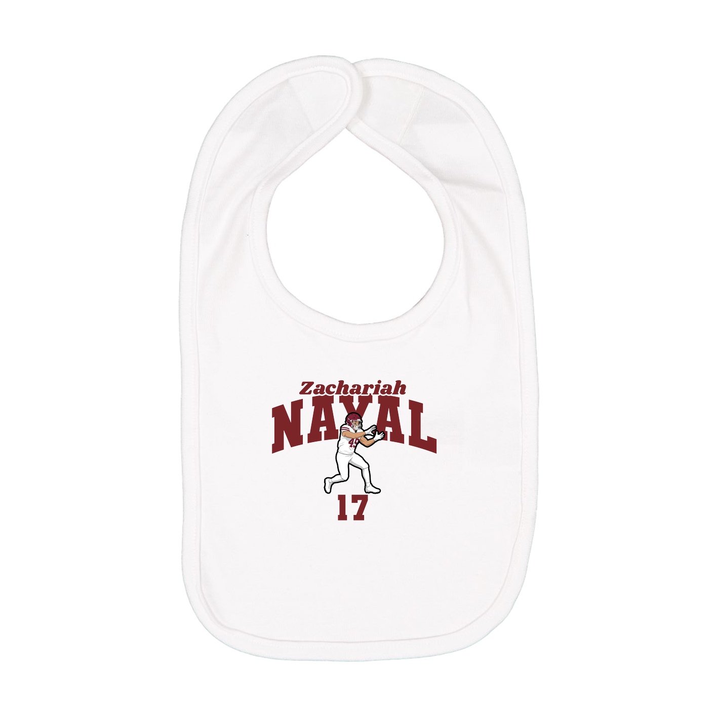 Infant Bib — Signature Arch in White