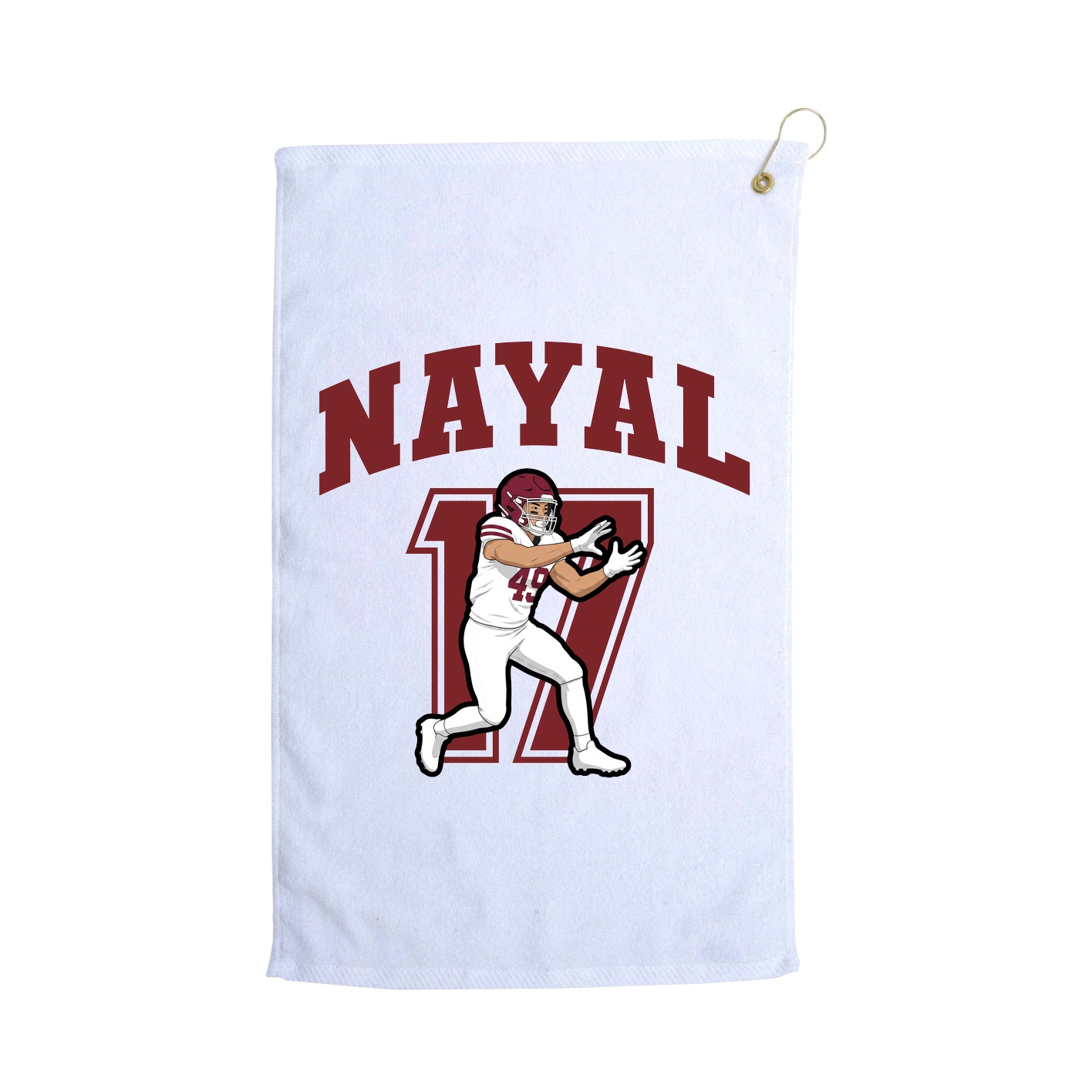 Golf Towel — Number in White