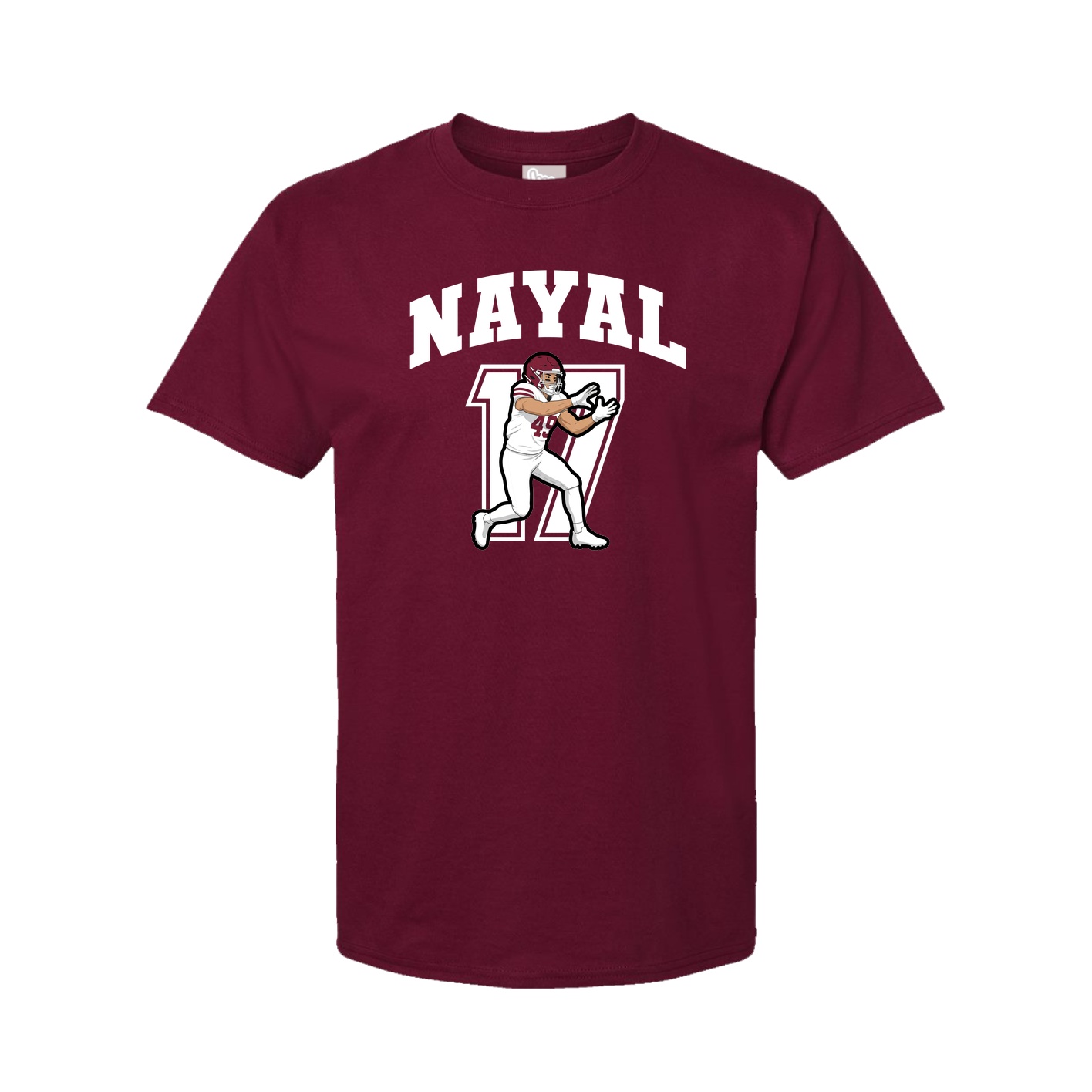 Youth Tee — Number in Cardinal