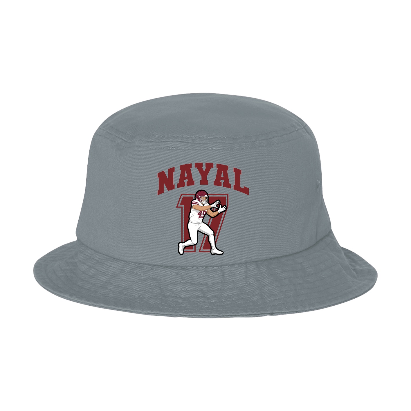 Bucket Cap — Number in Grey