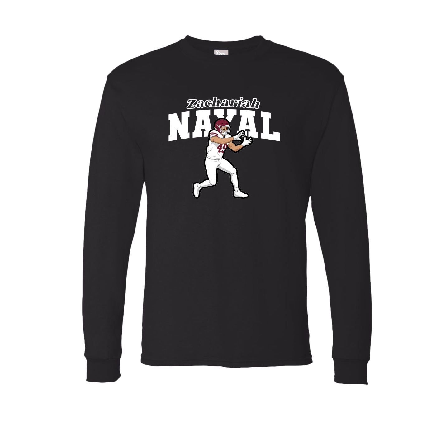Long Sleeve Tee — Name Arch in Black