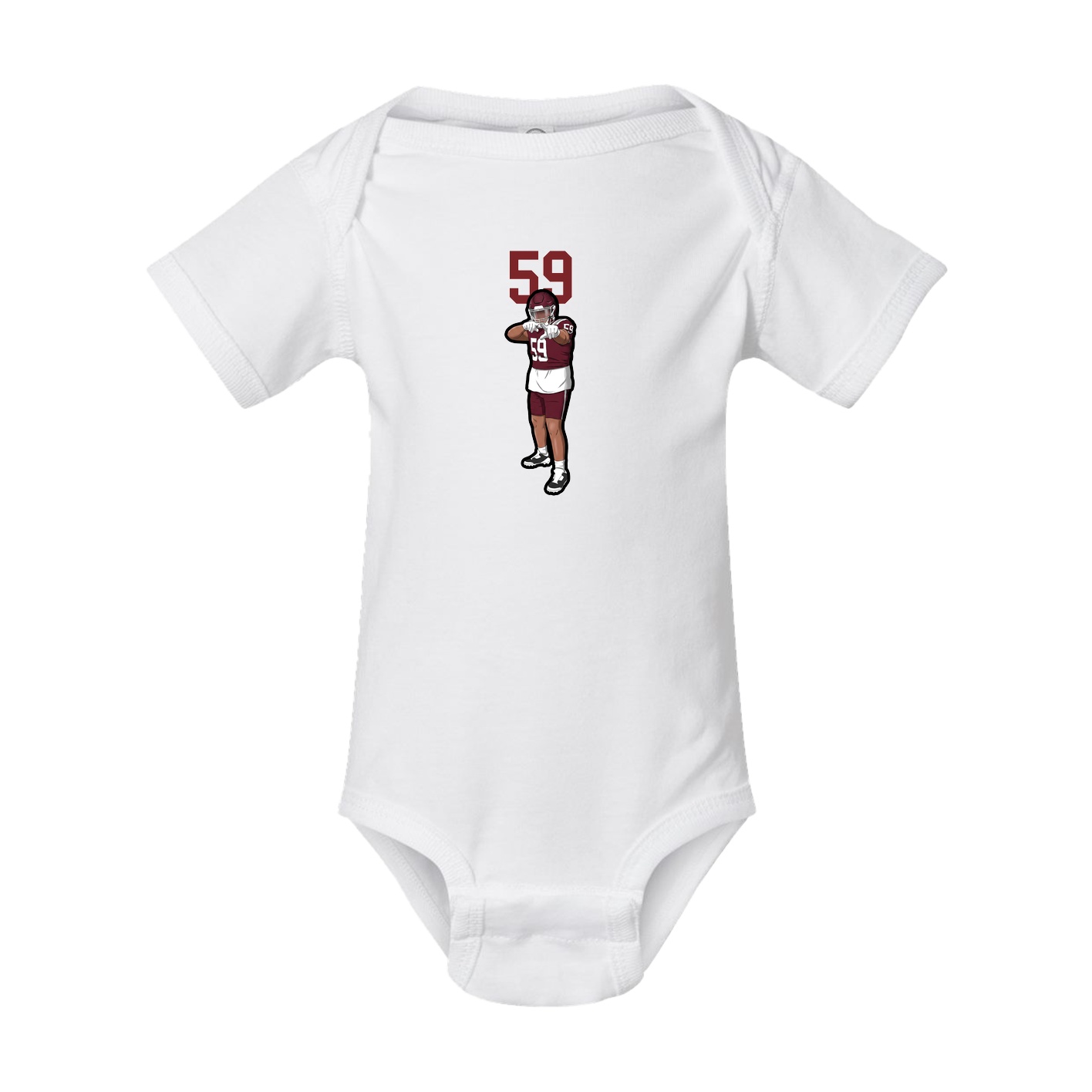 Baby Onesie — Number Top in White
