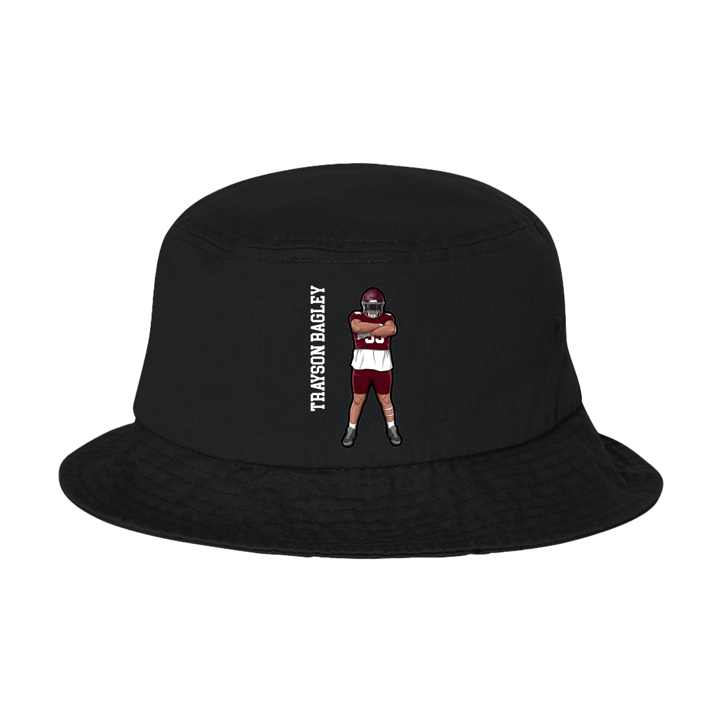 Bucket Cap — Name Vertical in Black