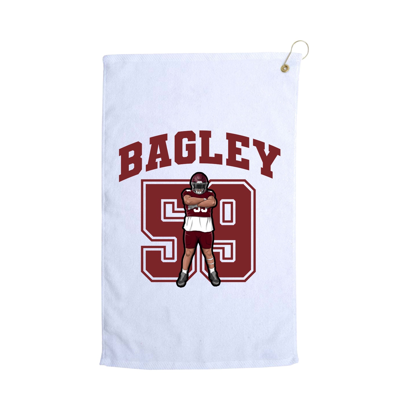 Golf Towel — Number in White