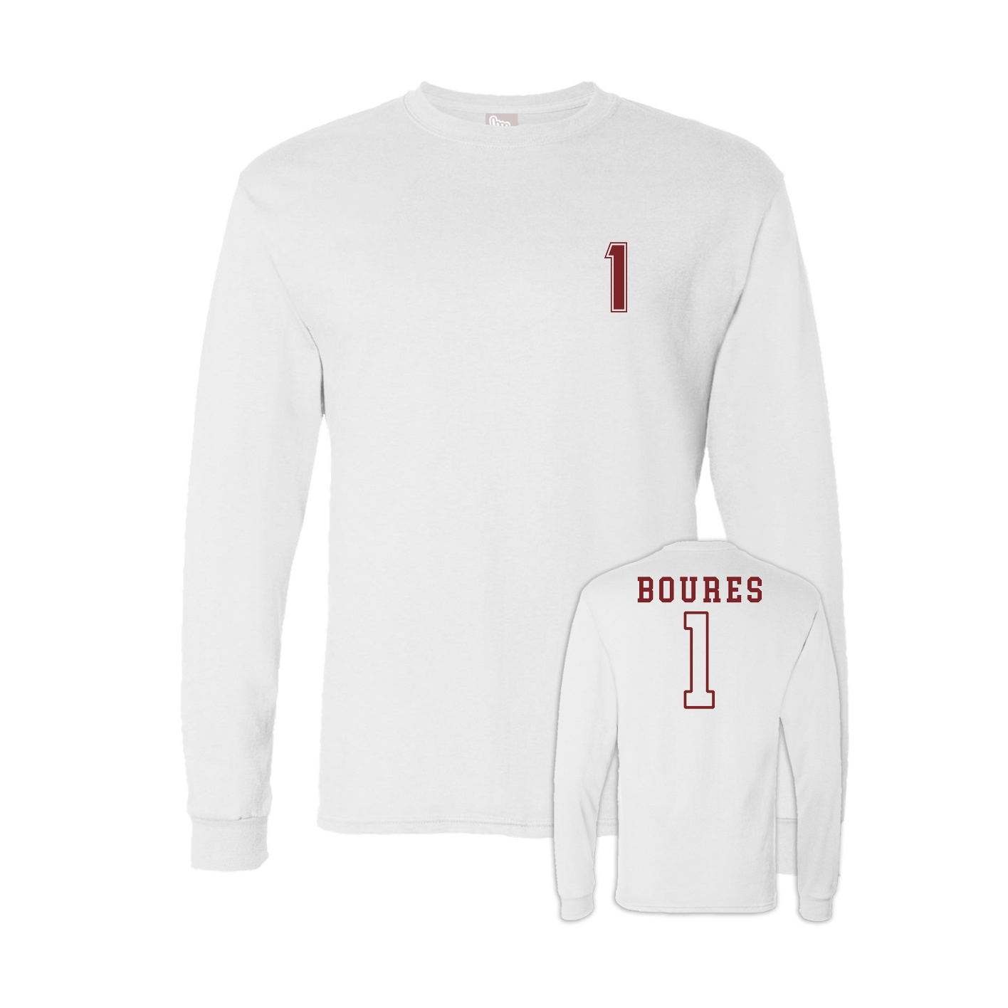 Long Sleeve Tee — Chest Back in White