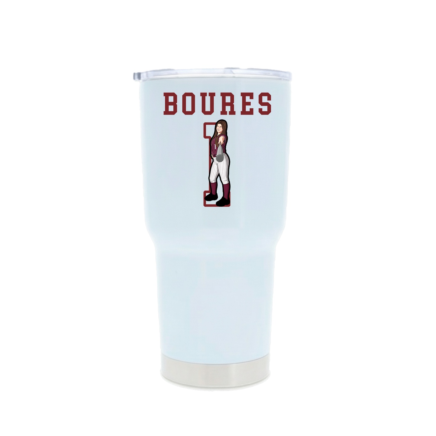 30oz Stainless Steel Tumbler — Shirsey in White