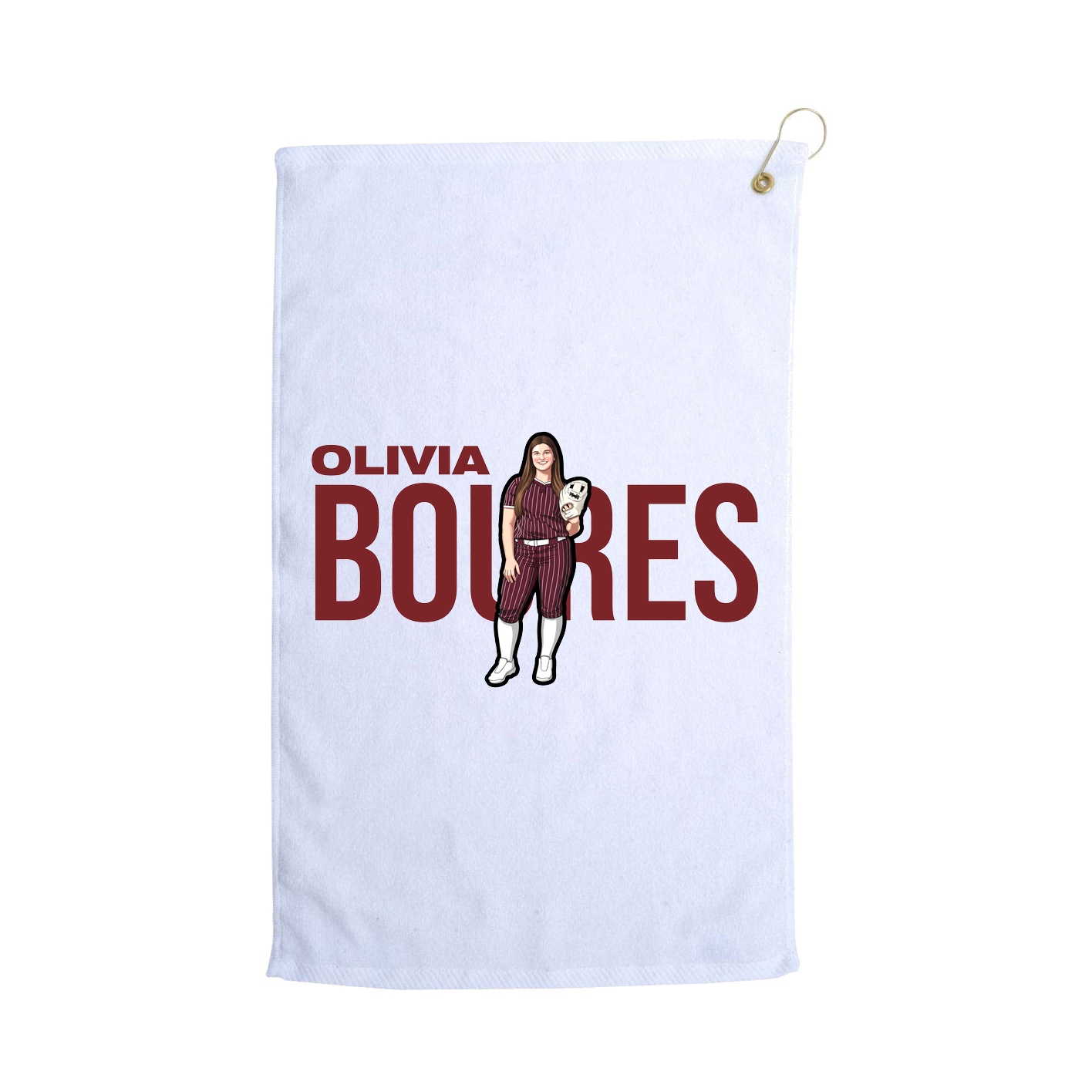 Golf Towel — Player Name in White