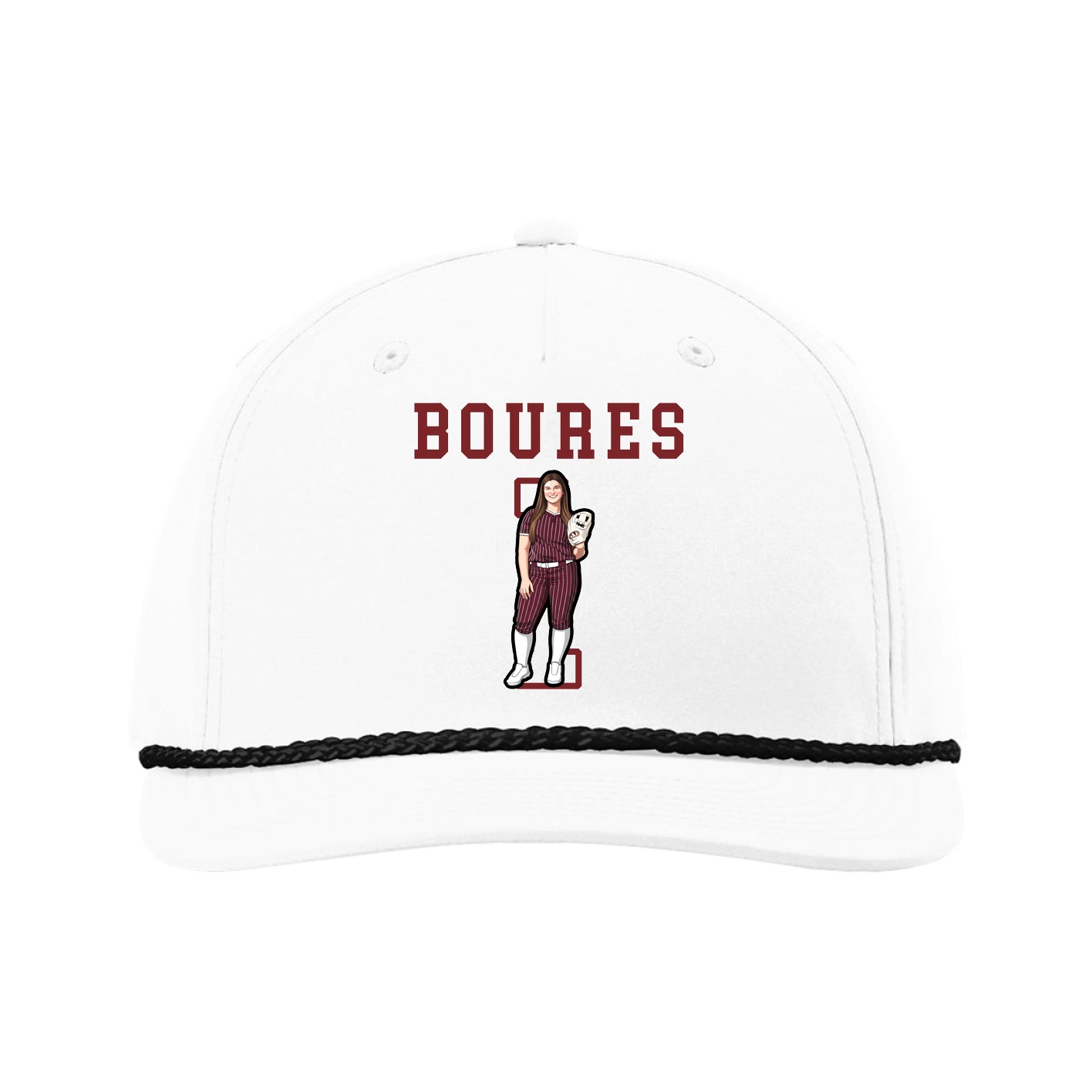 Five-Panel Classic Rope Cap — Shirsey in White