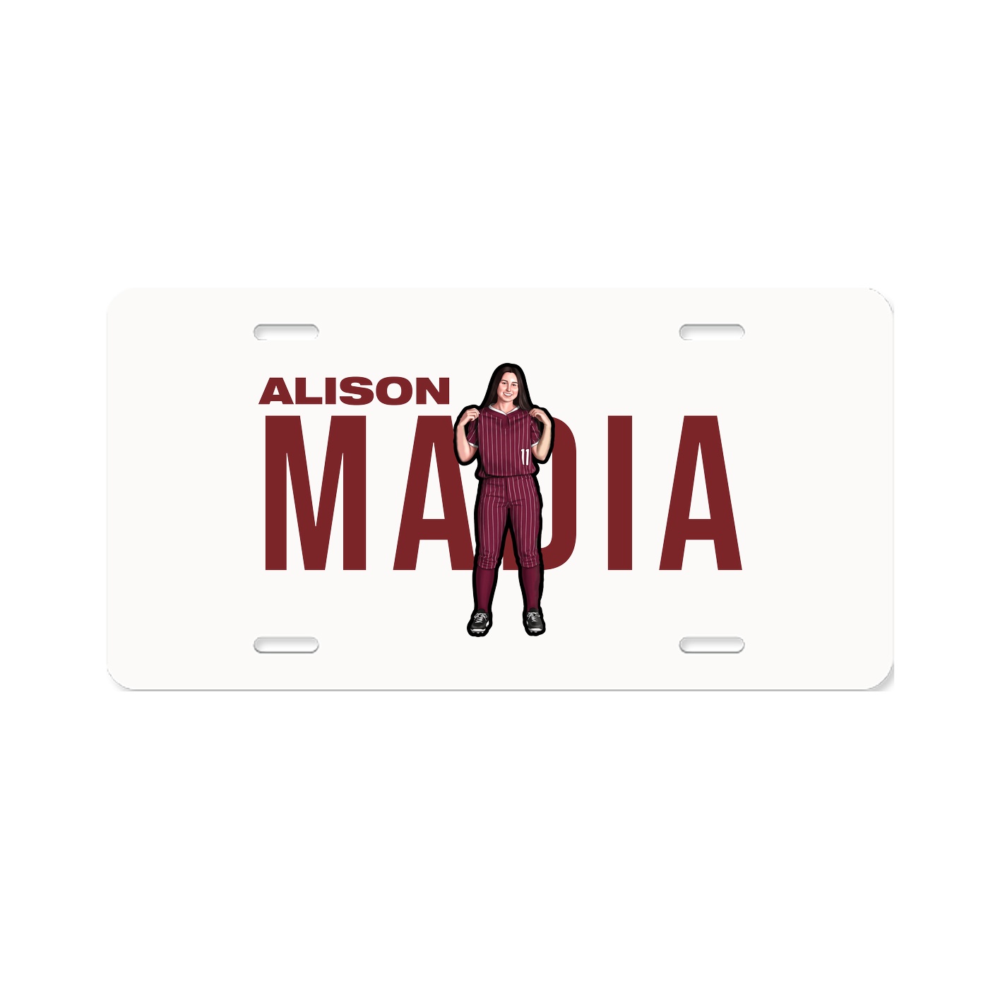 License Plate — Player Name in Classic