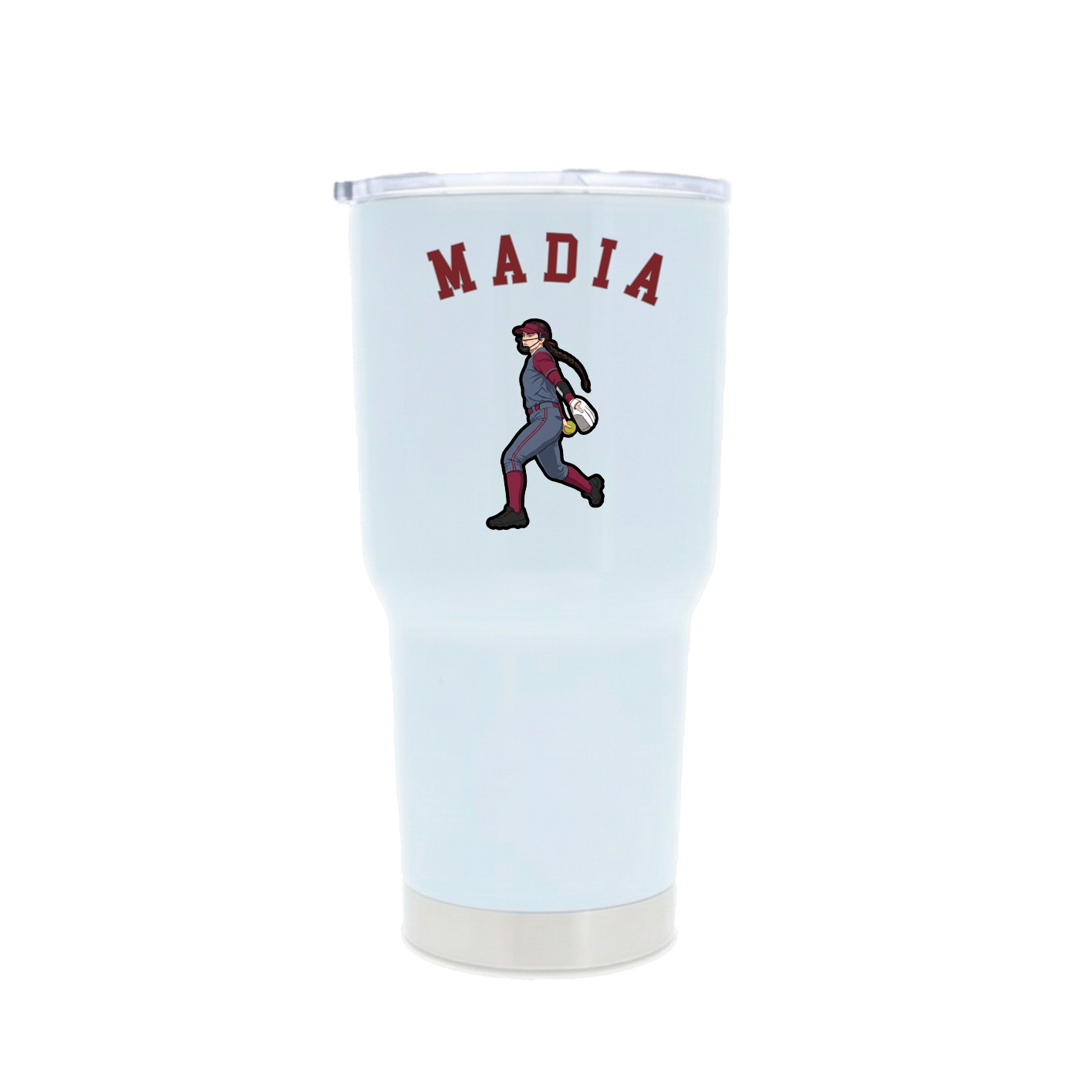 30oz Stainless Steel Tumbler — Shirsey Arch in White