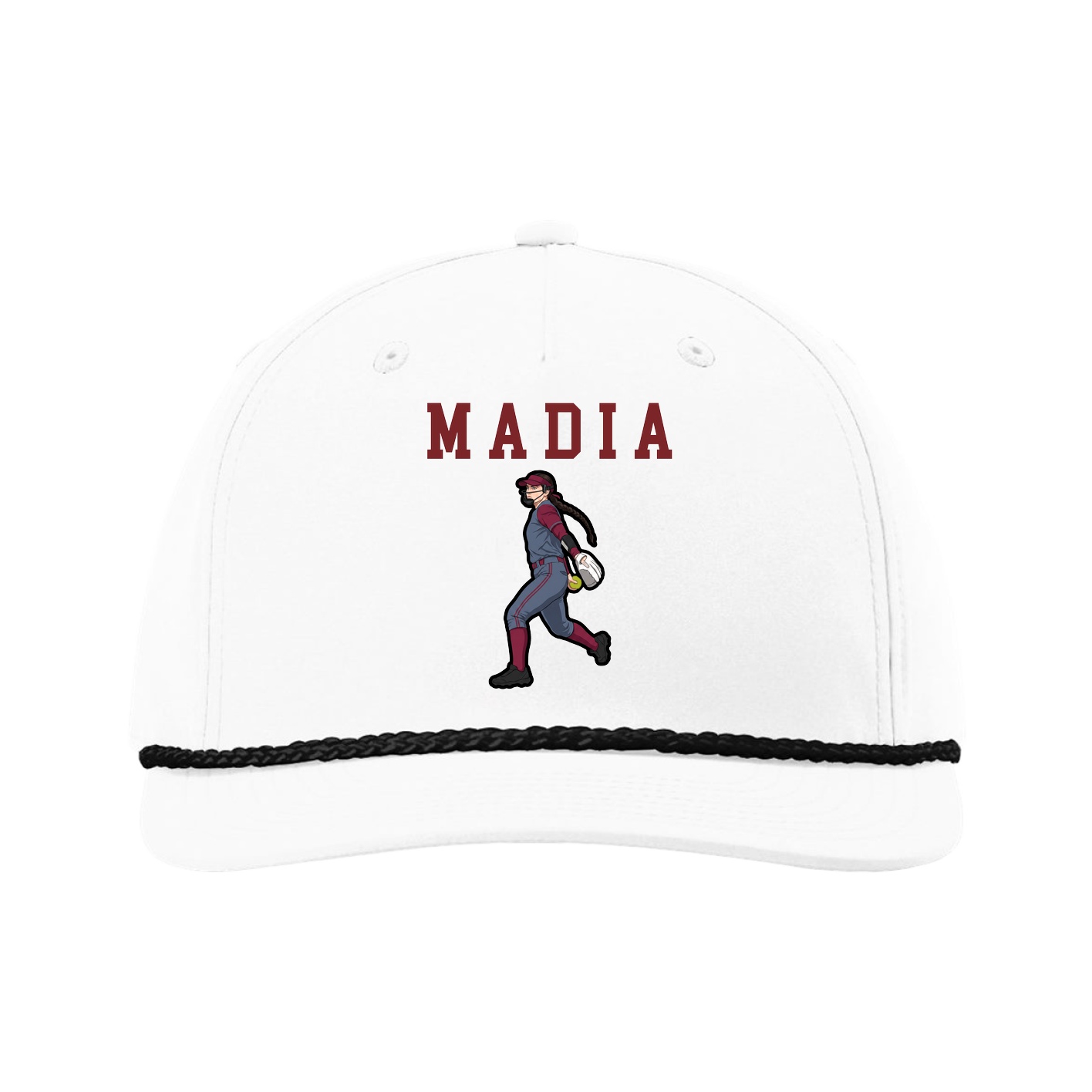 Five-Panel Classic Rope Cap — Shirsey in White
