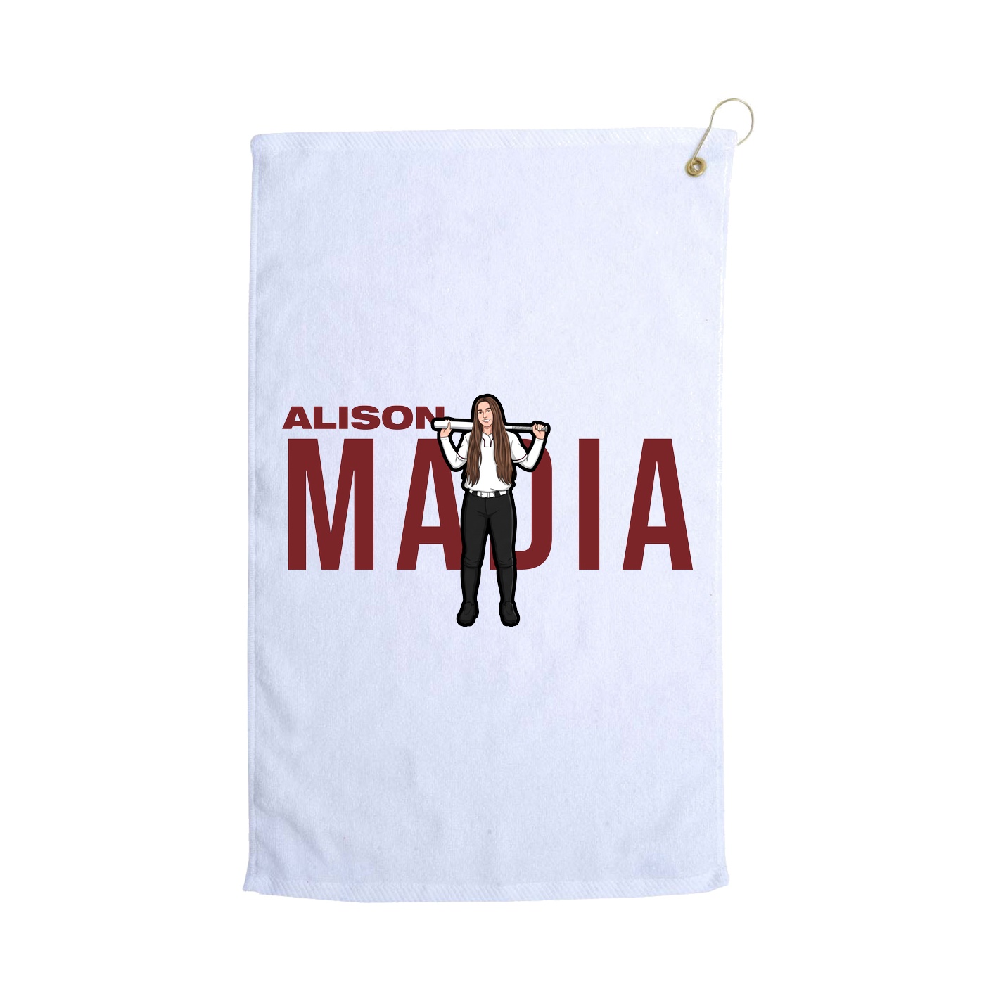 Golf Towel — Player Name in White