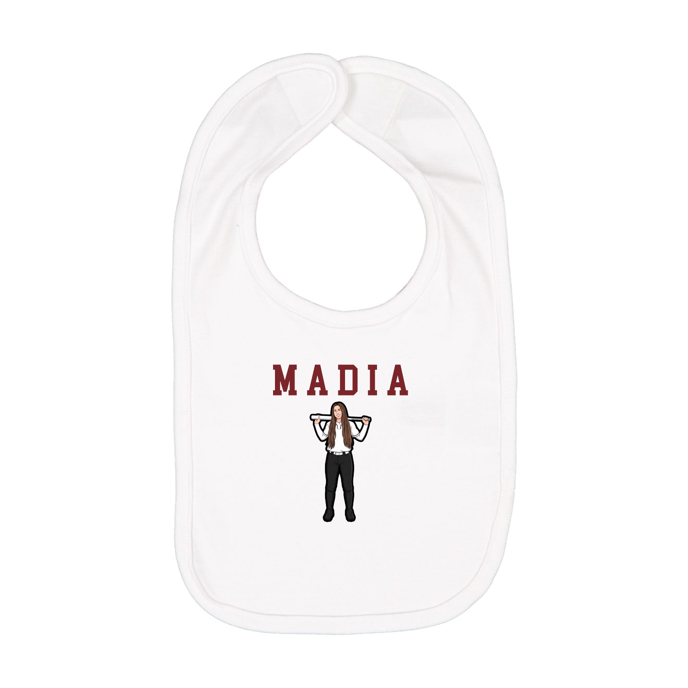 Infant Bib — Shirsey in White