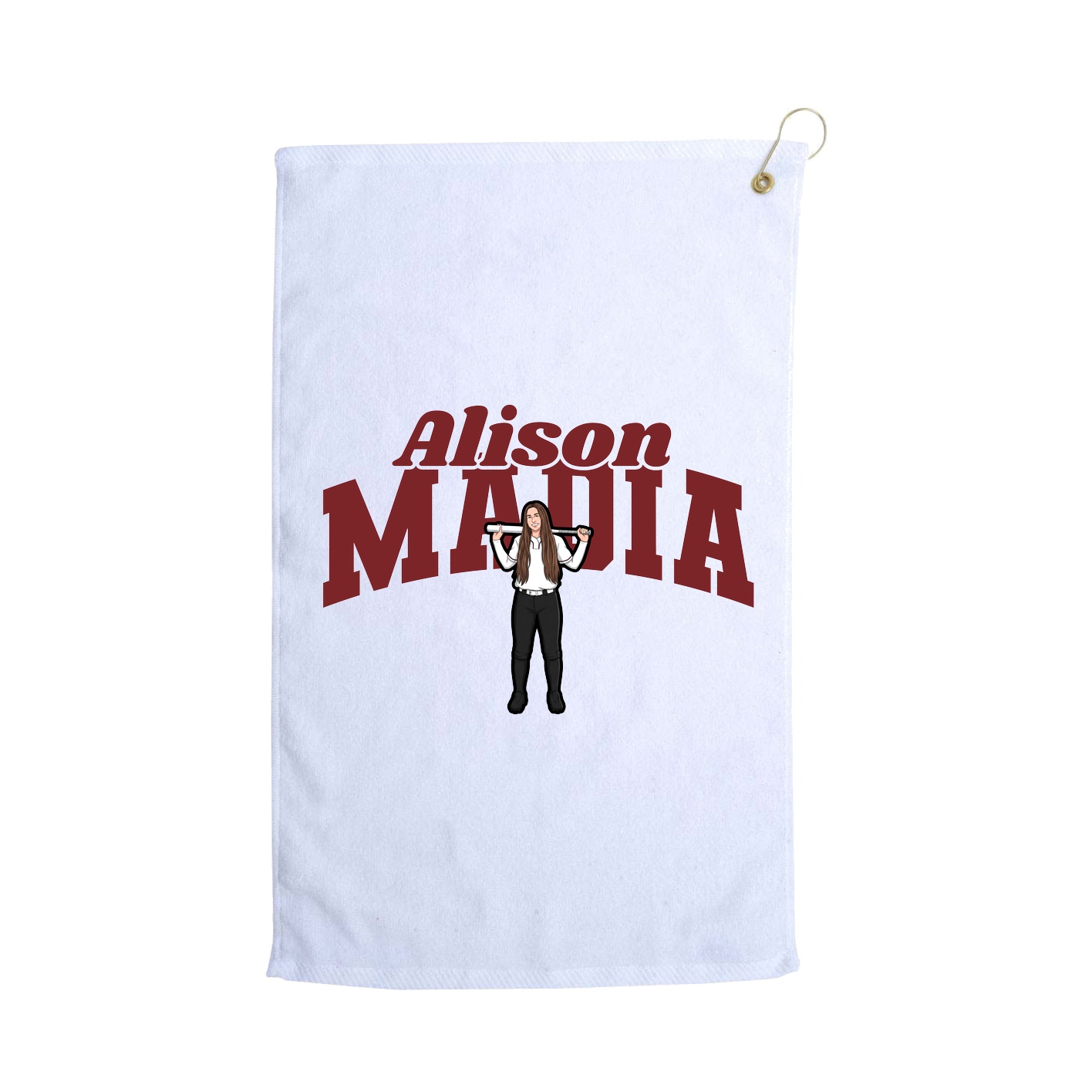 Golf Towel — Signature Arch in White