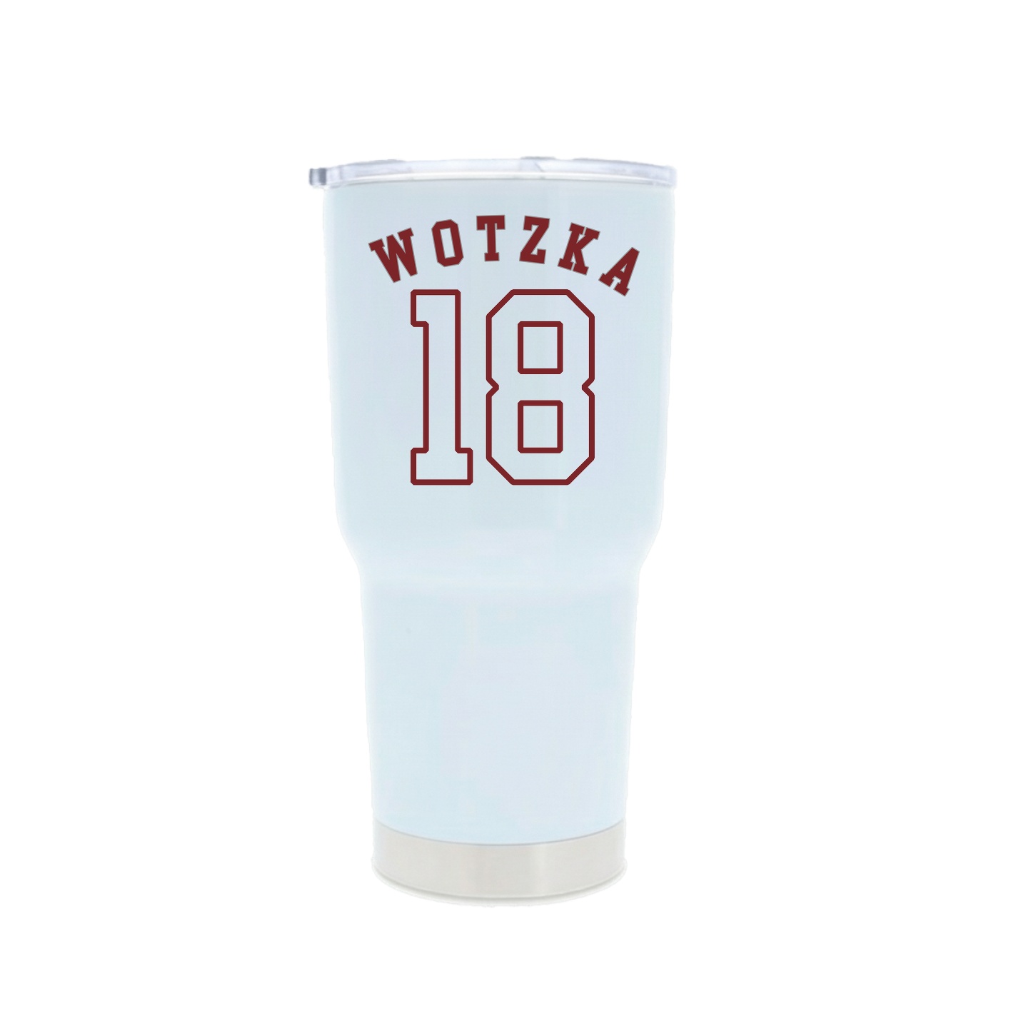 30oz Stainless Steel Tumbler — Shirsey Arch in White