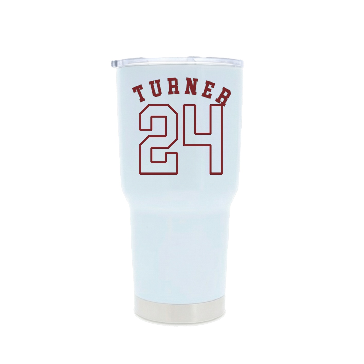 30oz Stainless Steel Tumbler — Shirsey Arch in White