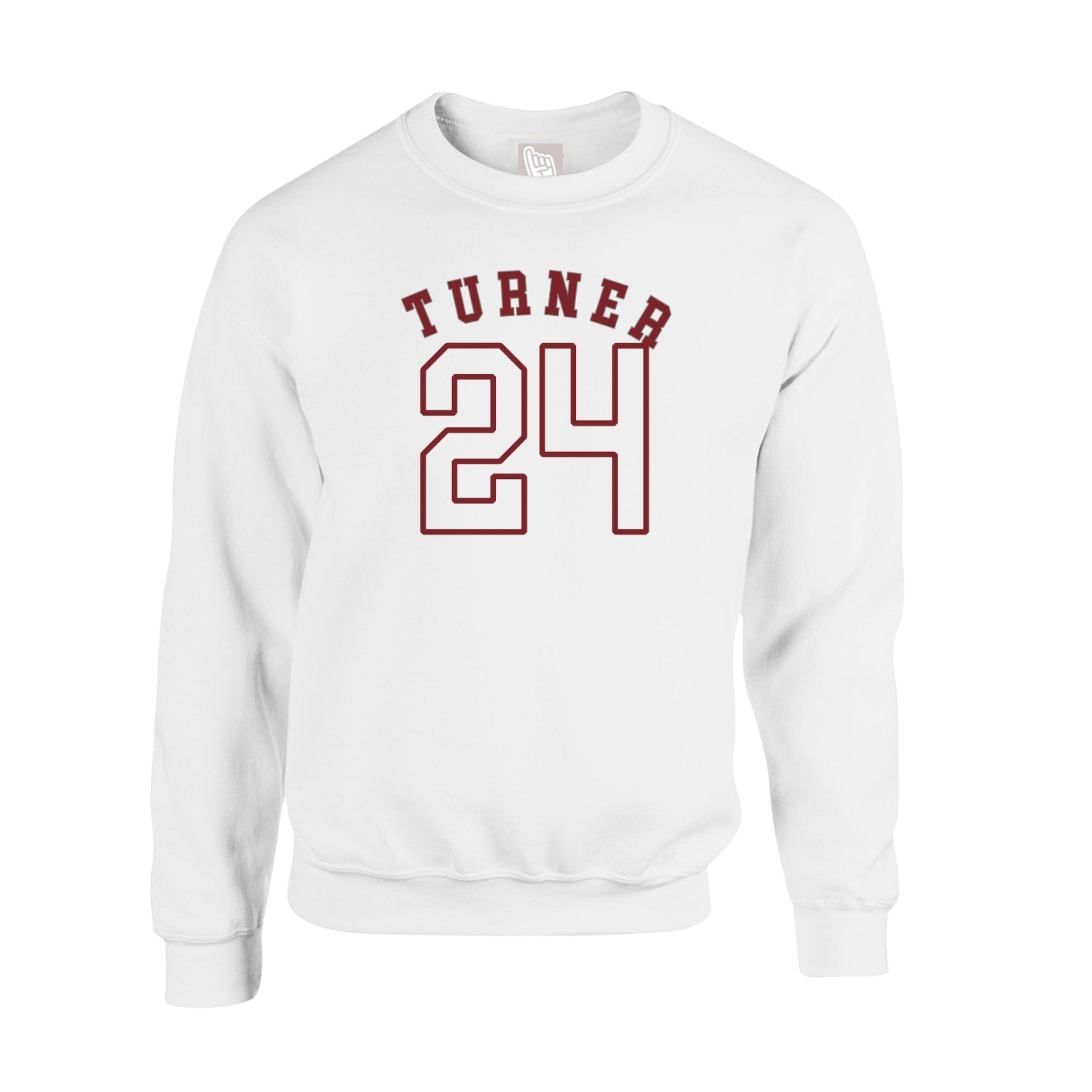 Fleece Crew — Shirsey Arch in White