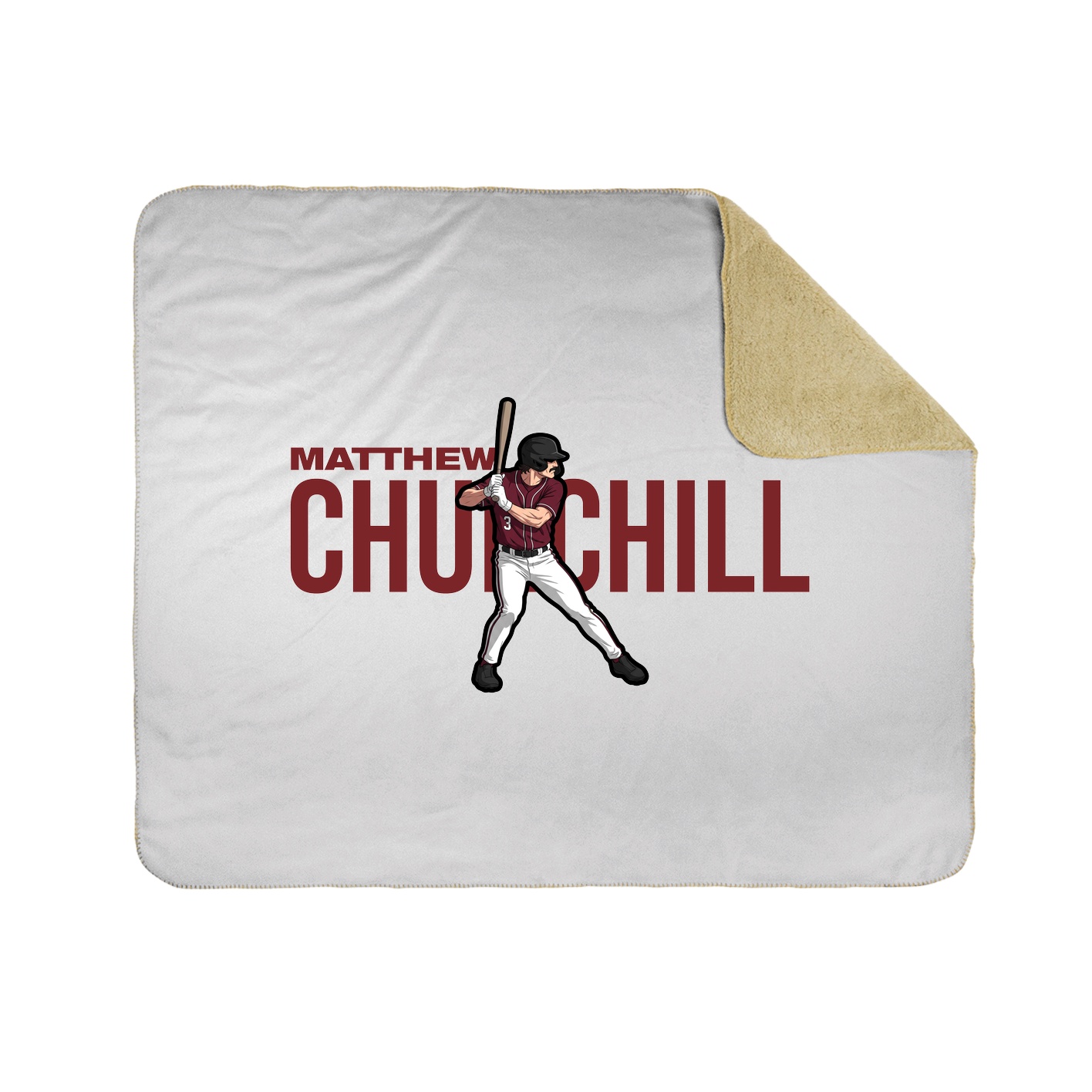 Throw Blanket — Player Name in White