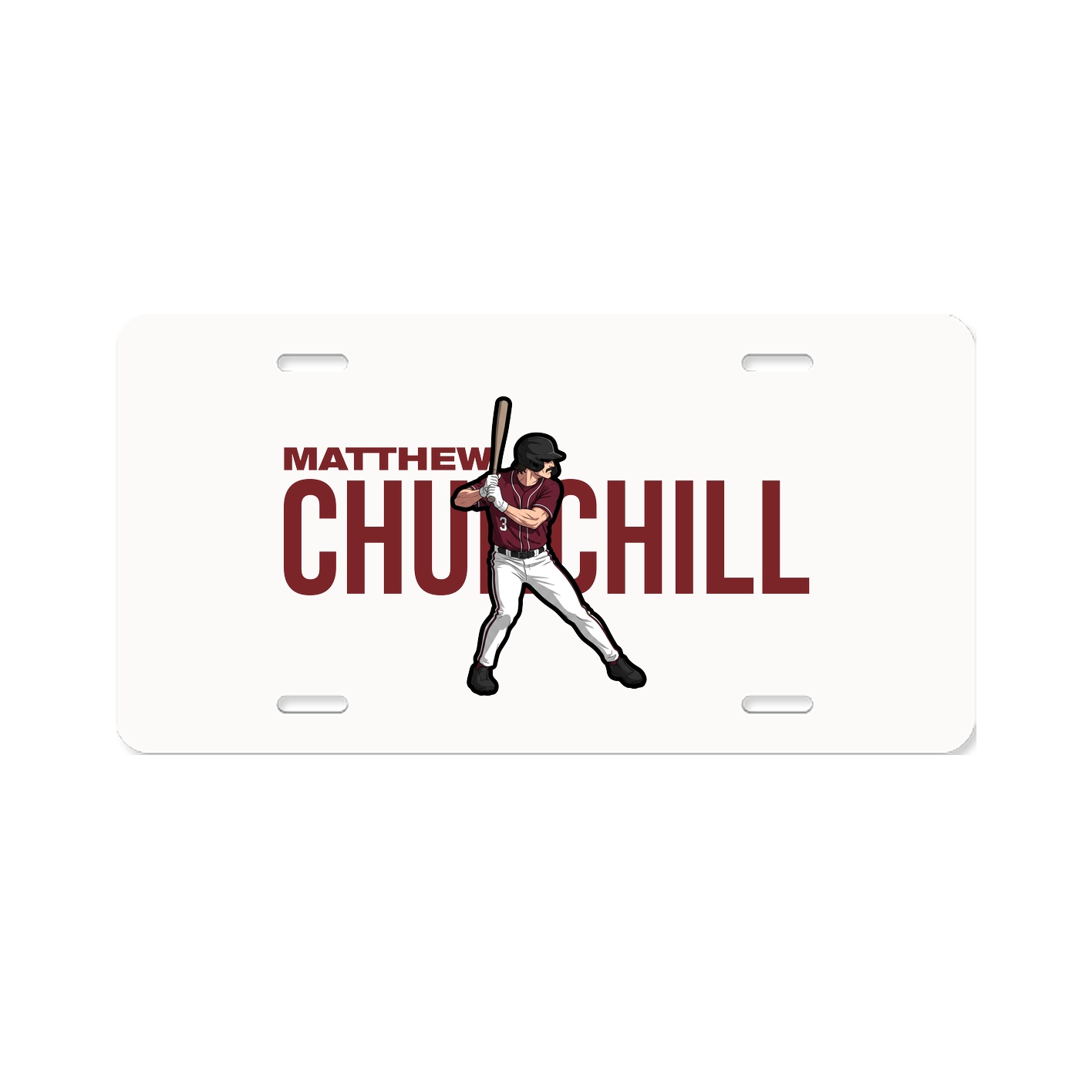 License Plate — Player Name in Classic