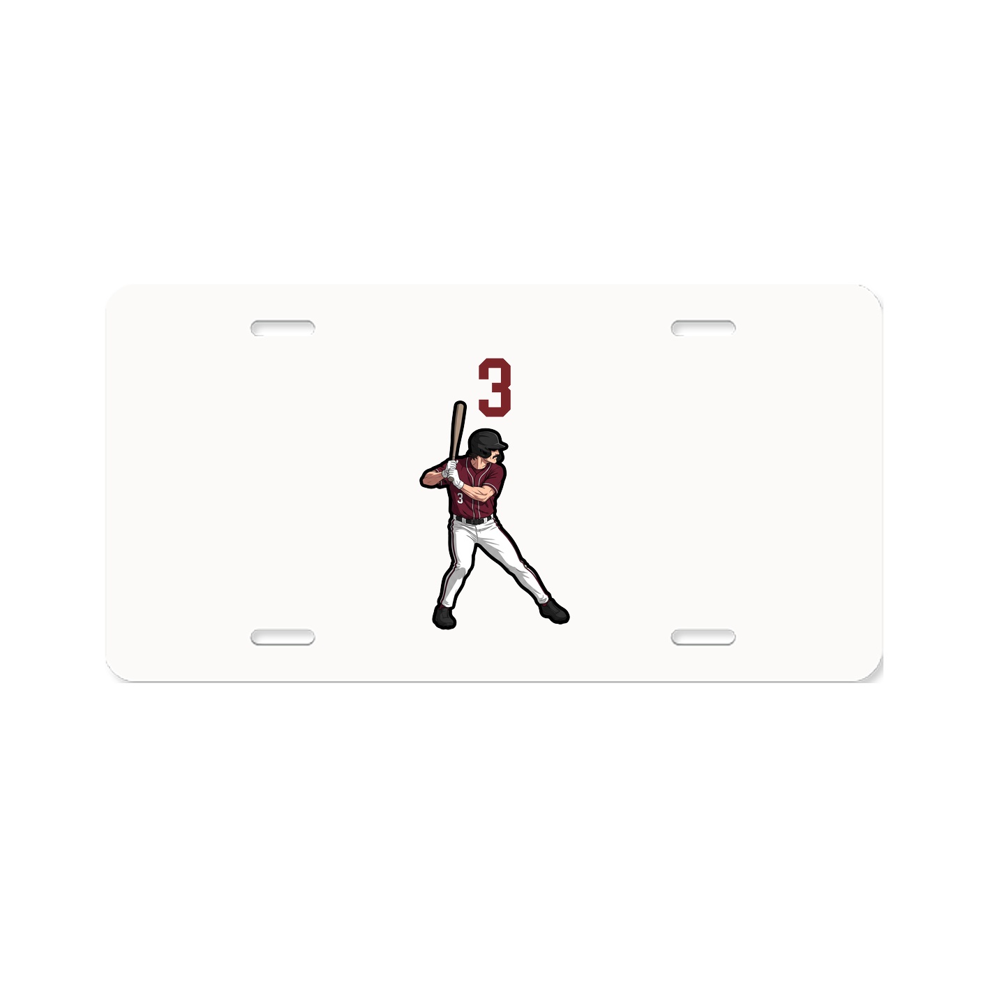 License Plate — Number Top in Classic