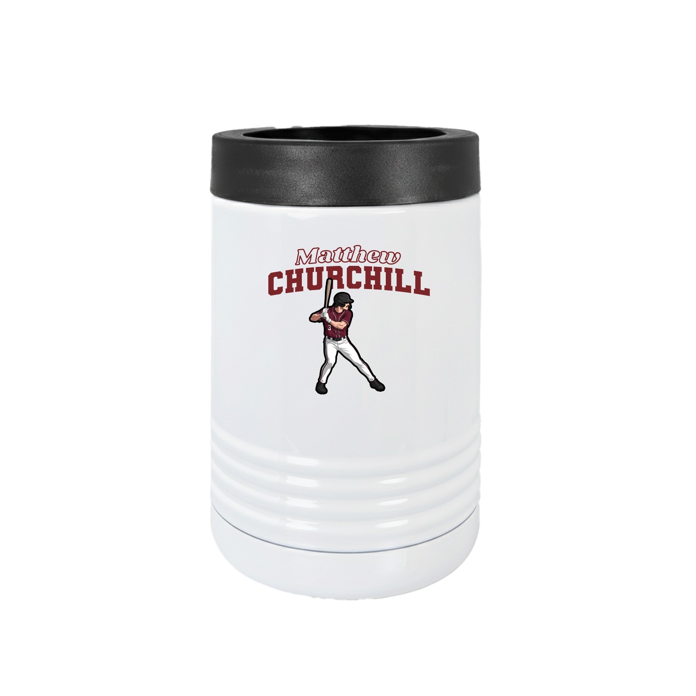 Beverage Holder — Name Arch in White