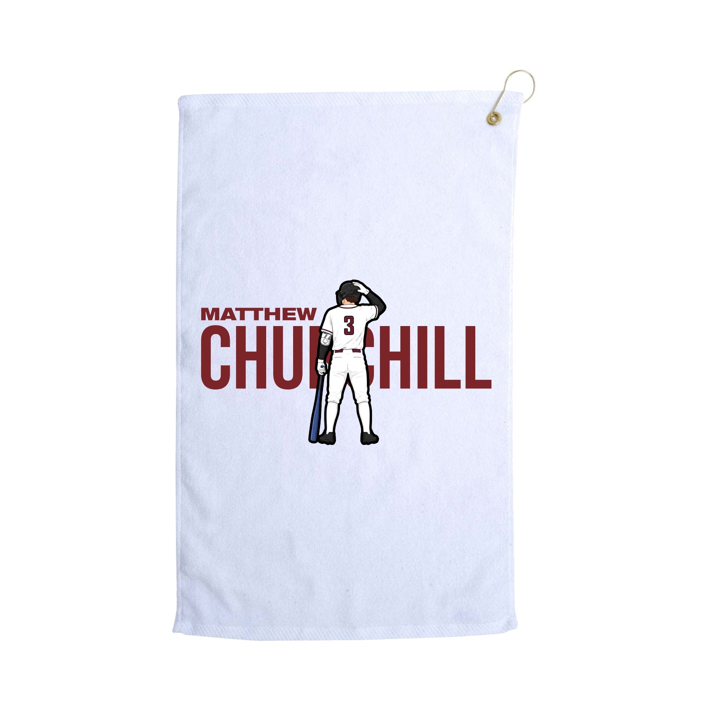 Golf Towel — Player Name in White