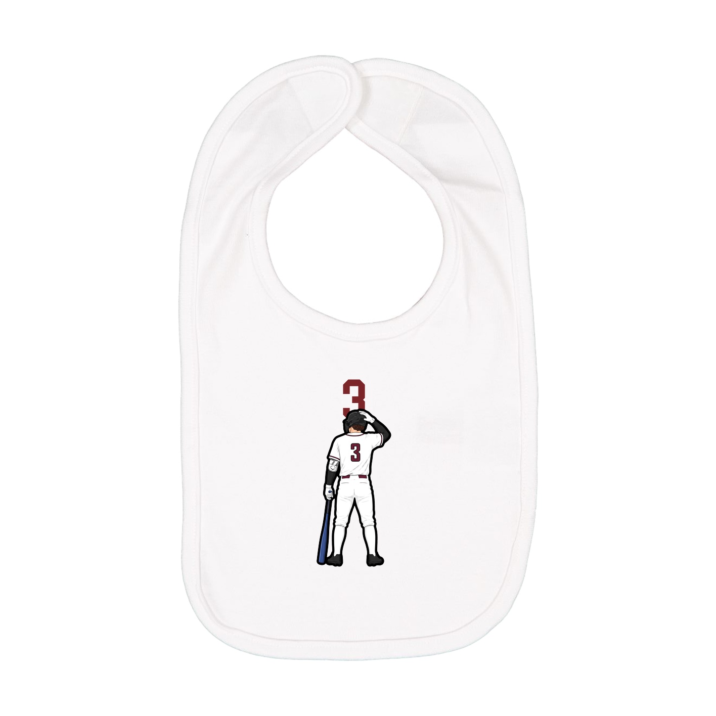 Infant Bib — Number Top in White