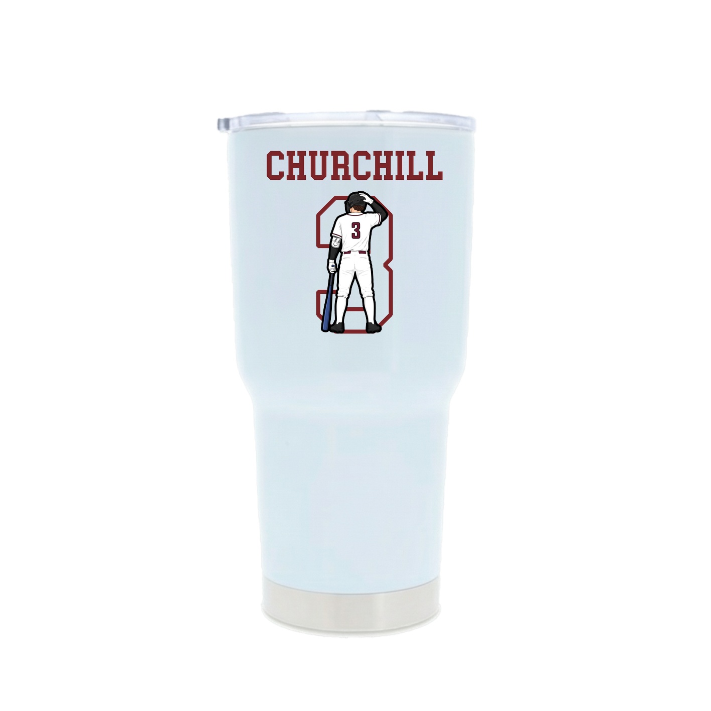 30oz Stainless Steel Tumbler — Shirsey in White