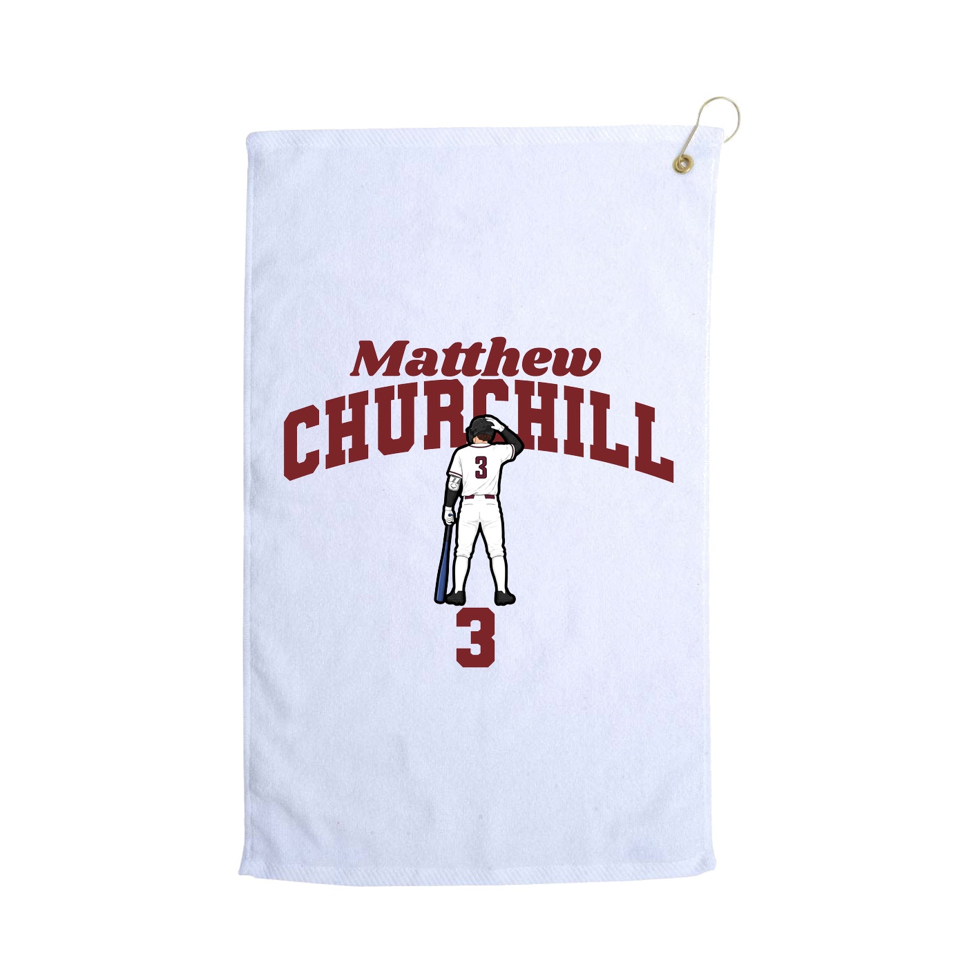 Golf Towel — Signature Arch in White