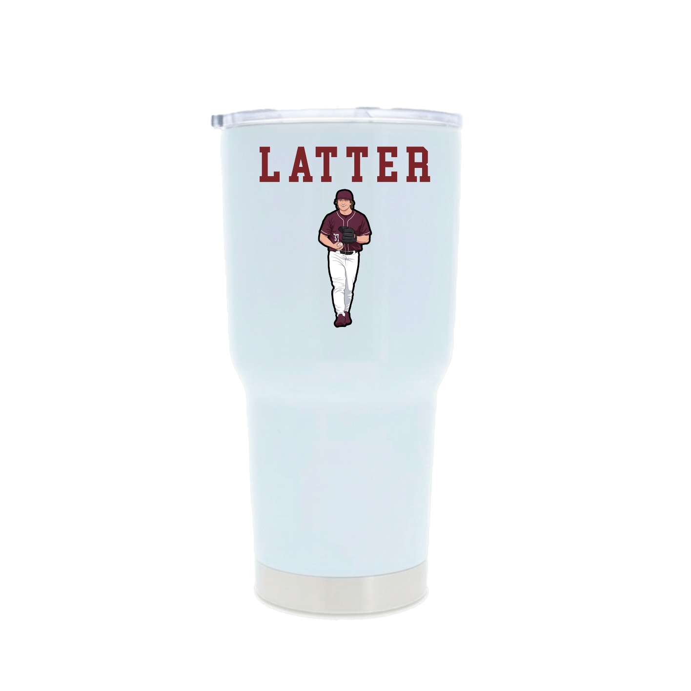 30oz Stainless Steel Tumbler — Shirsey in White