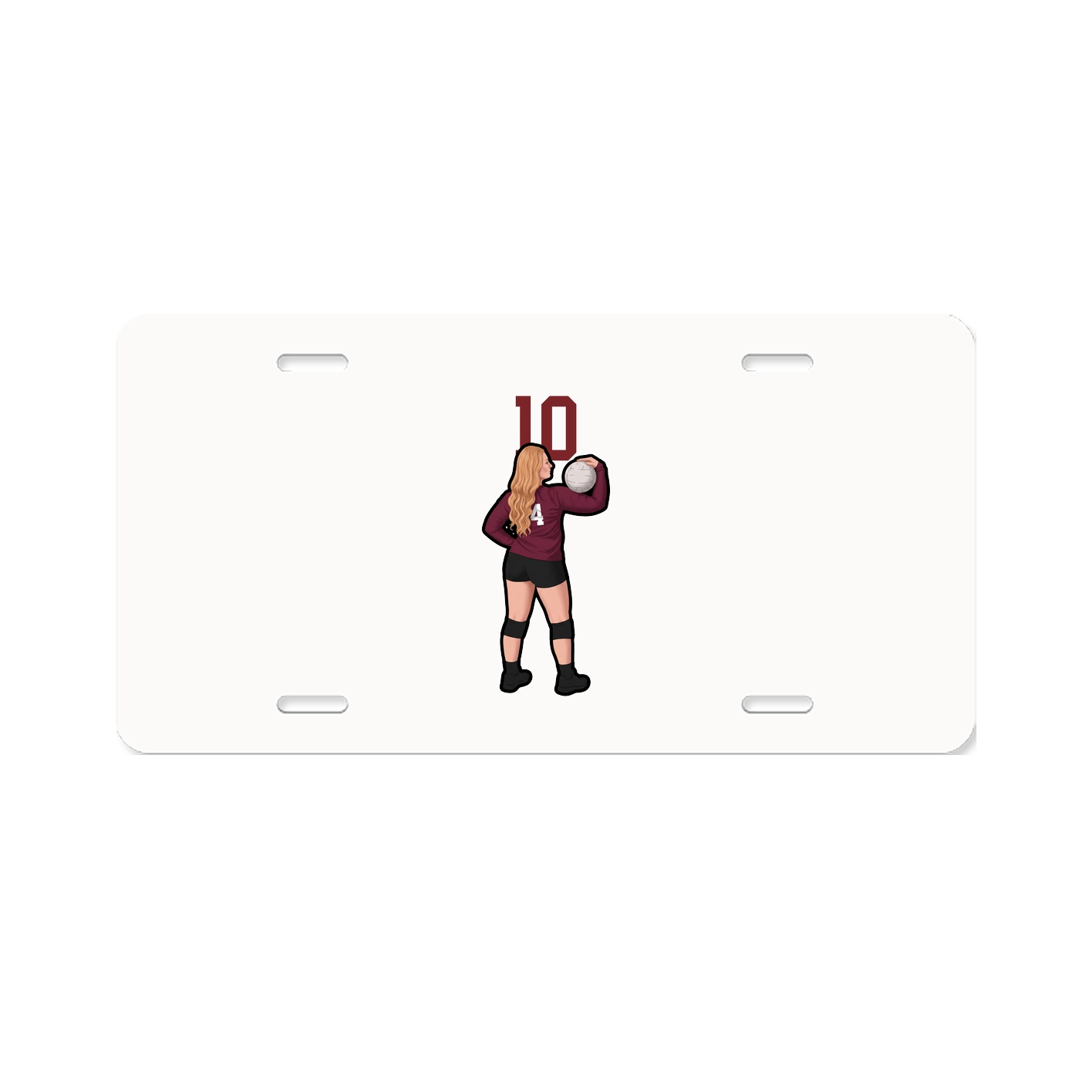 License Plate — Number Top in Classic