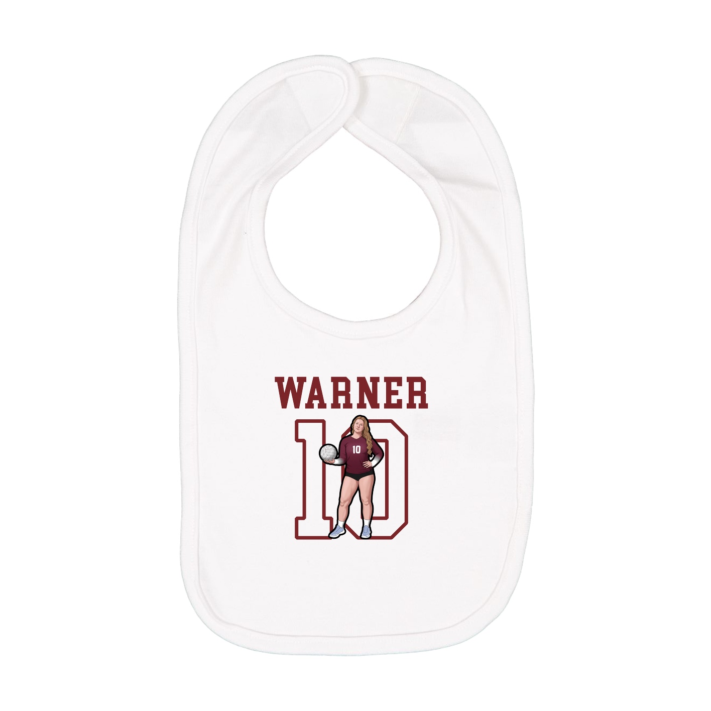 Infant Bib — Shirsey in White