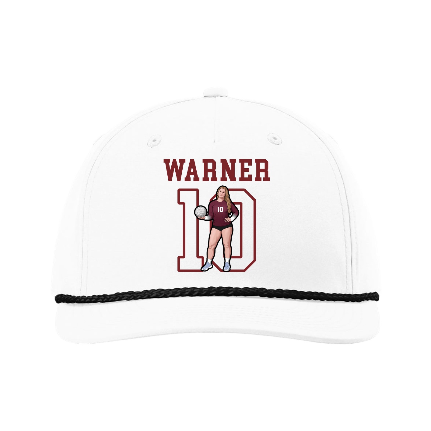 Five-Panel Classic Rope Cap — Shirsey in White