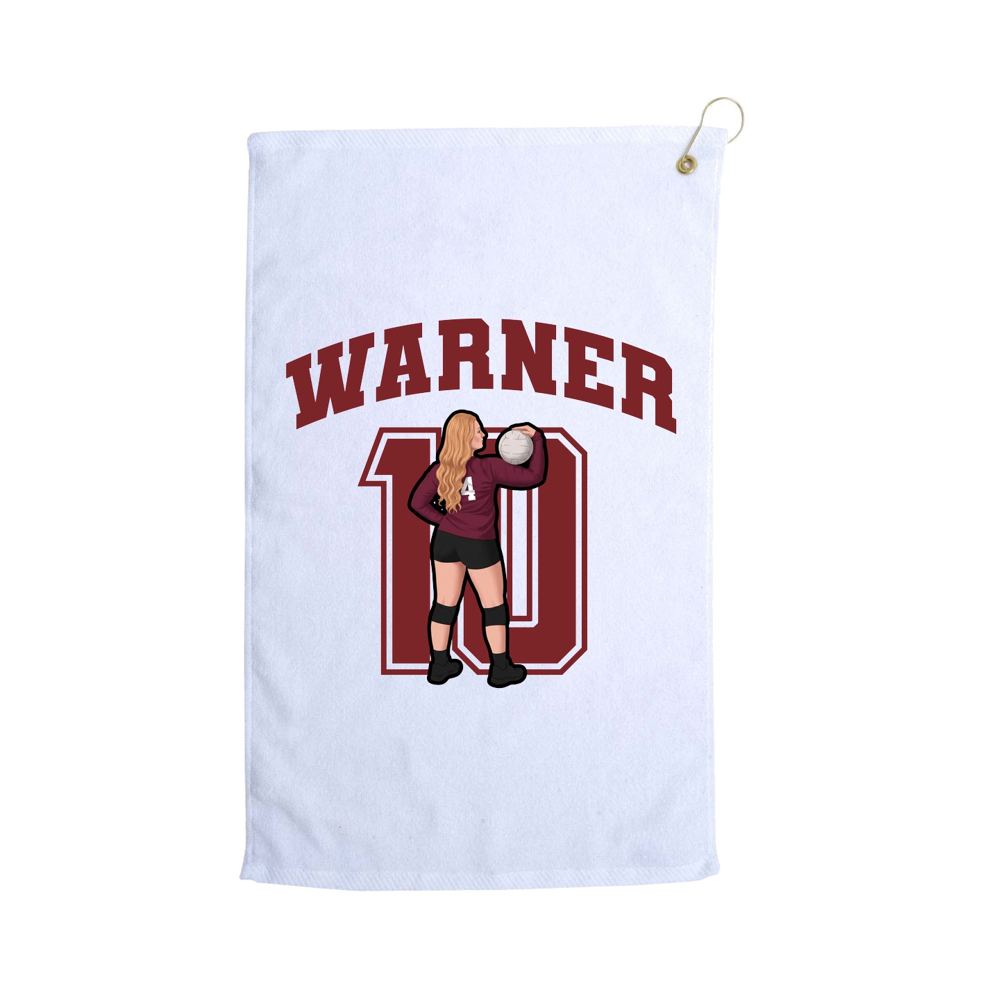 Golf Towel — Number in White