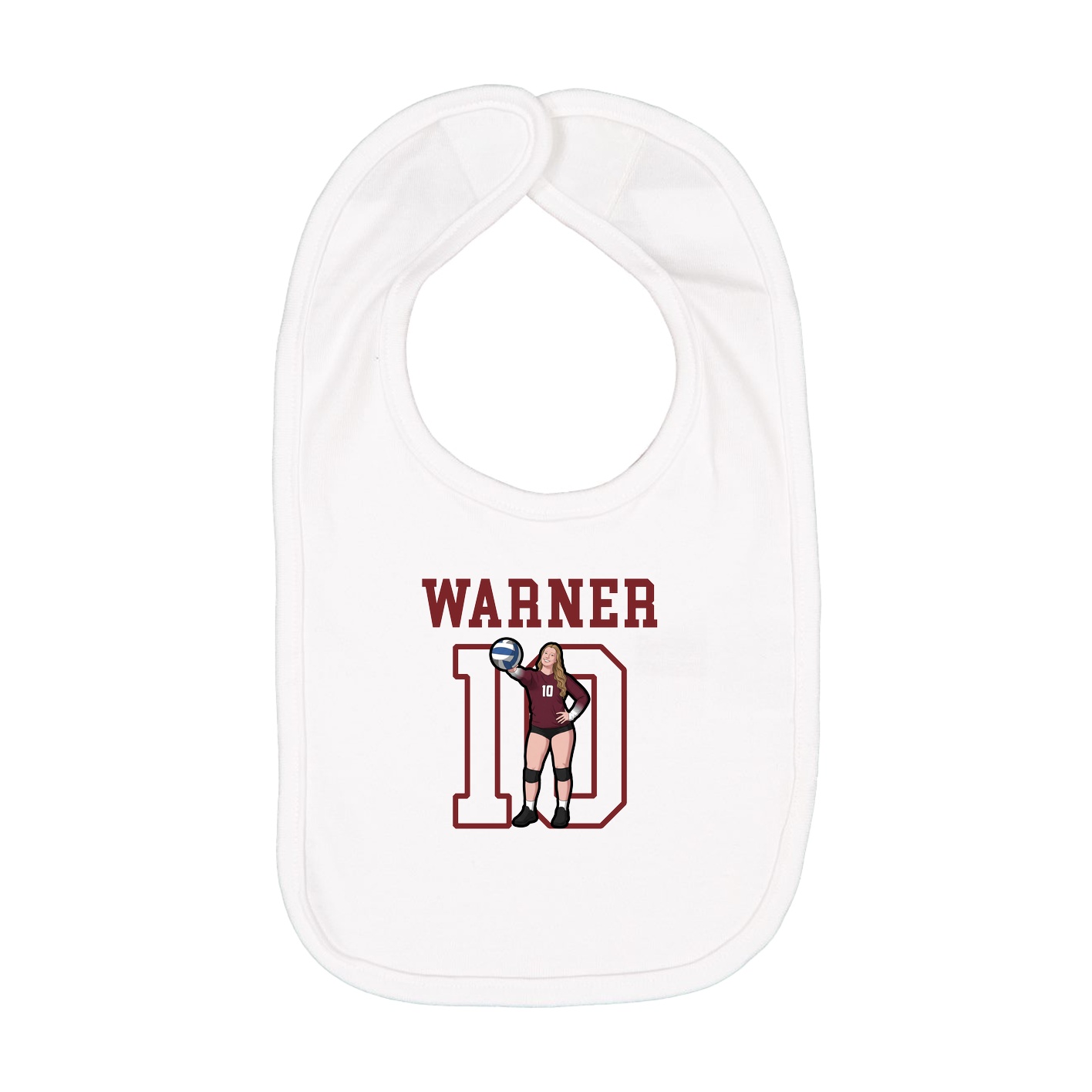 Infant Bib — Shirsey in White