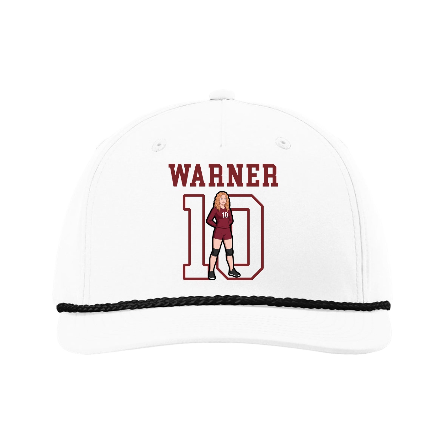 Five-Panel Classic Rope Cap — Shirsey in White